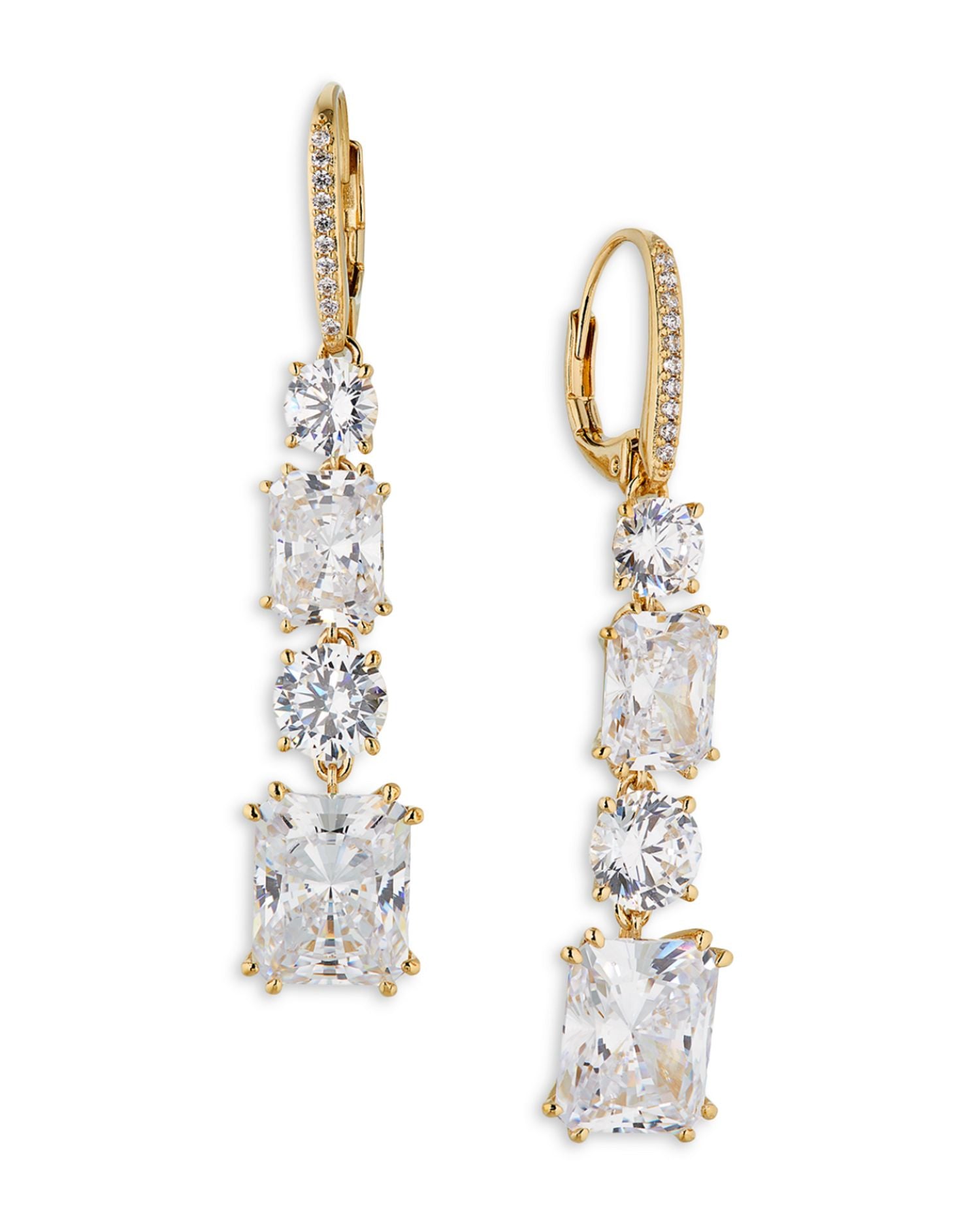 A La Carte Graduated Multi Drop Earrings in Rhodium Plated or 18K Gold Plated