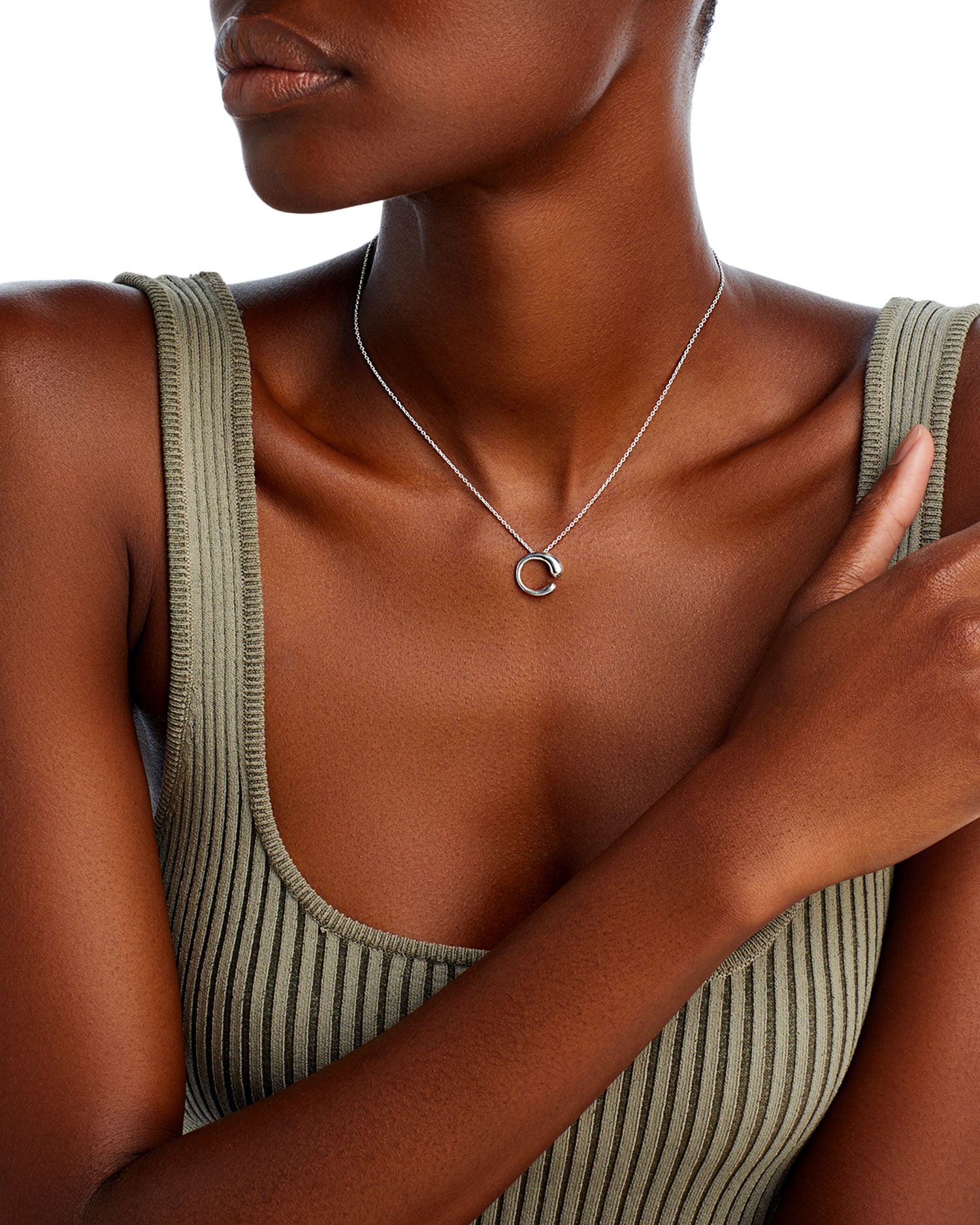 Sterling Silver Mercy Pendant Necklaces, 17.72'-35.4'