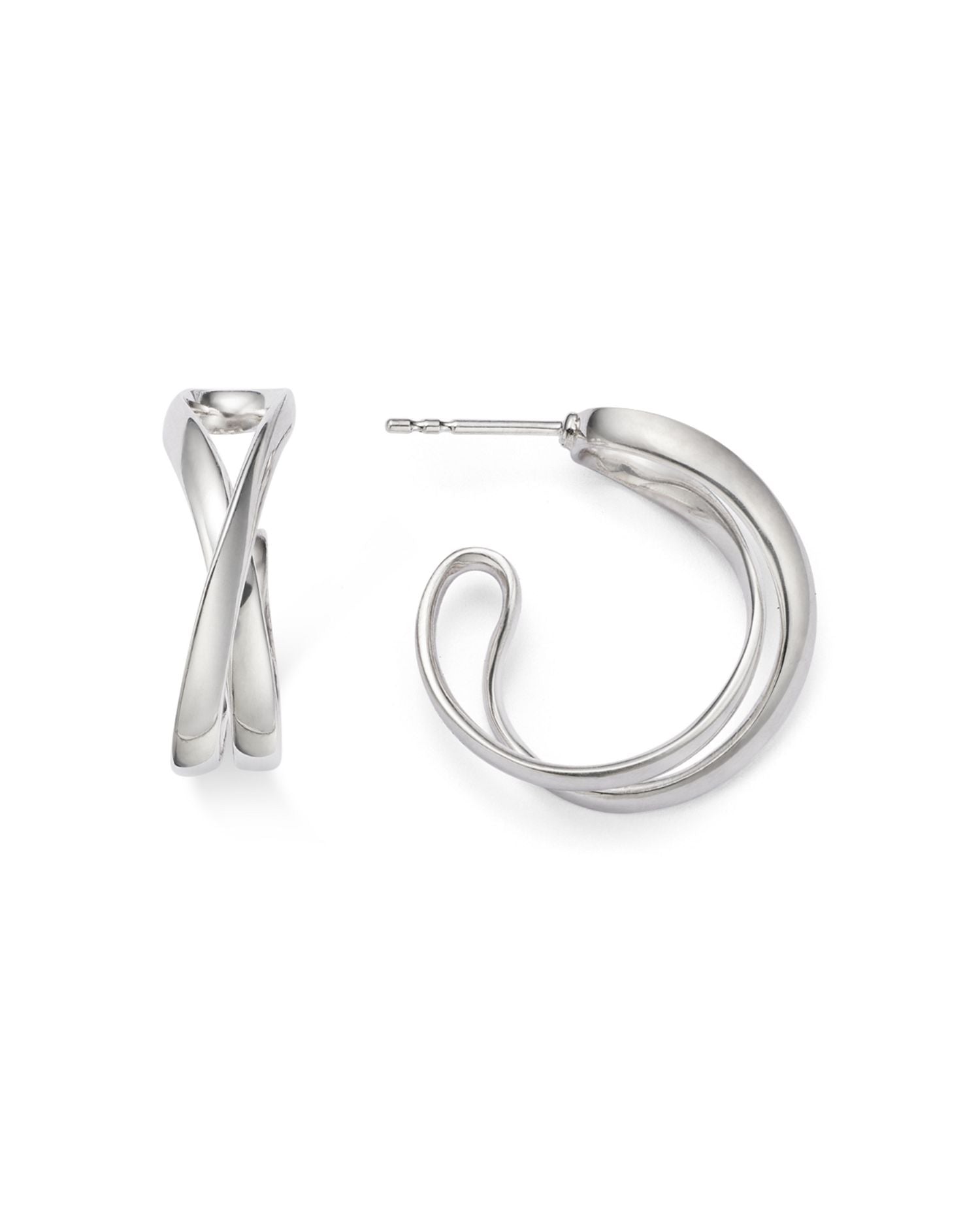 Sterling Silver Infinity Hoop Earrings