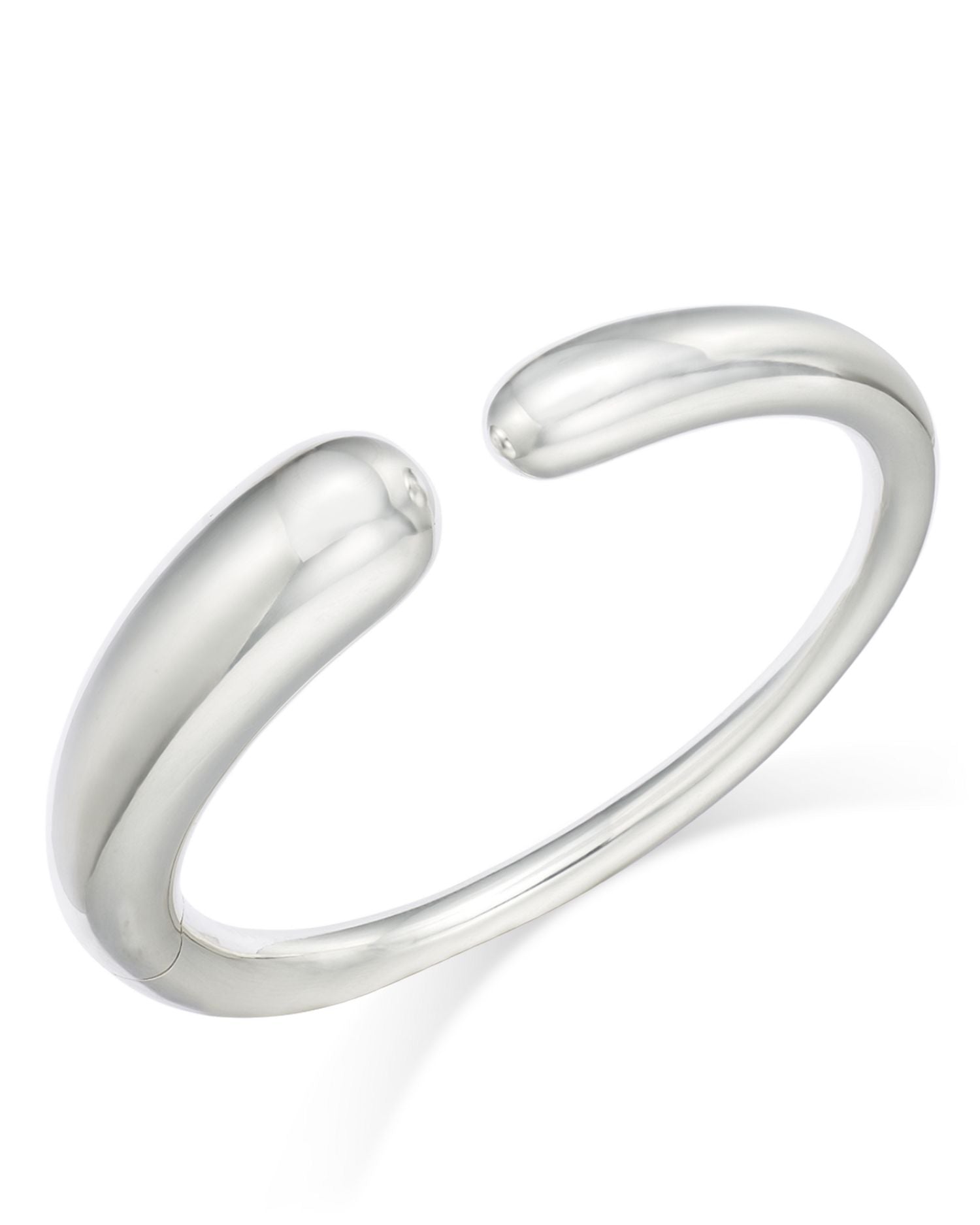 Sterling Silver Mercy Rounded Edge Cuff Bangle Bracelet