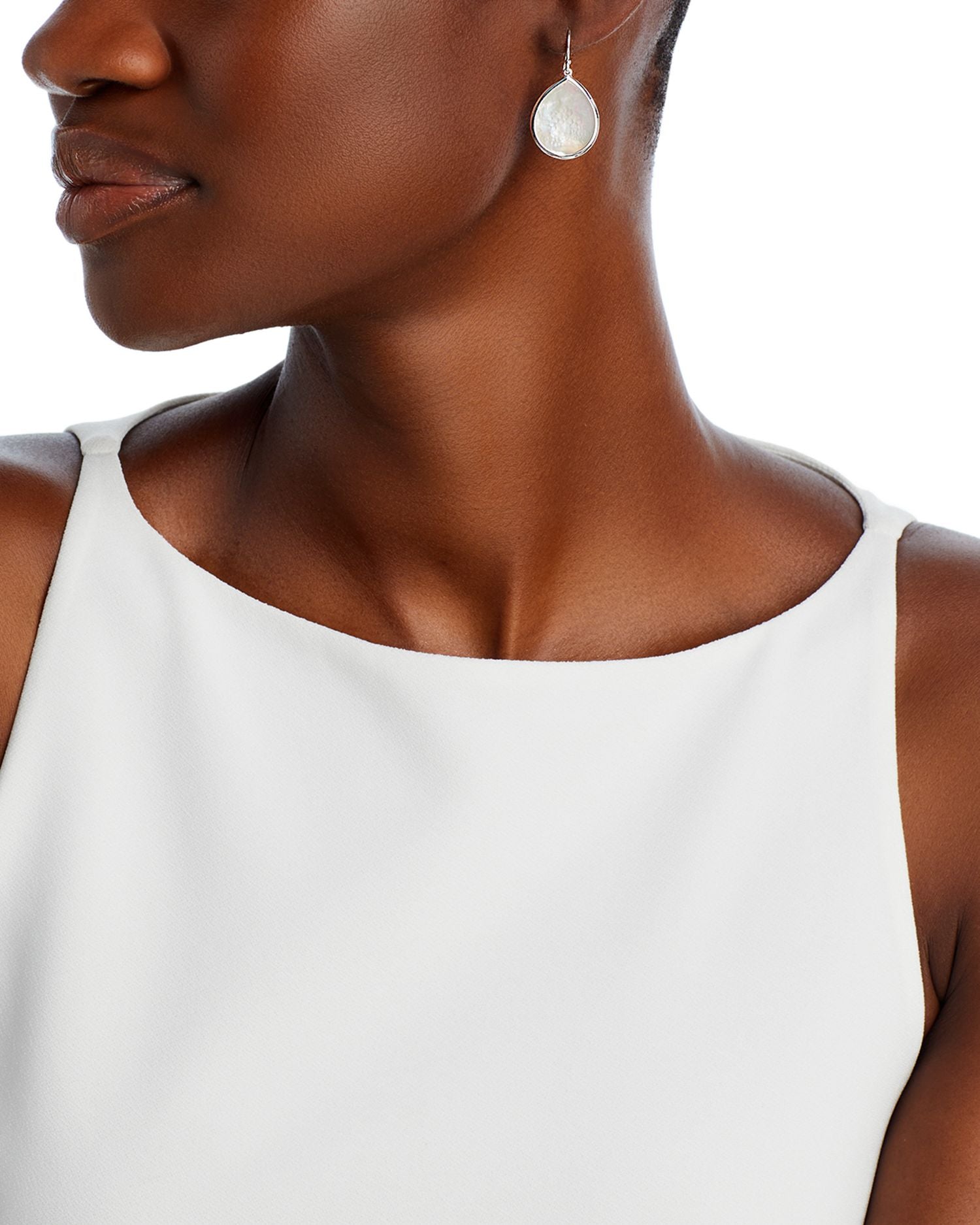 Sterling Silver Rock Candy Mother of Pearl Drop Earrings