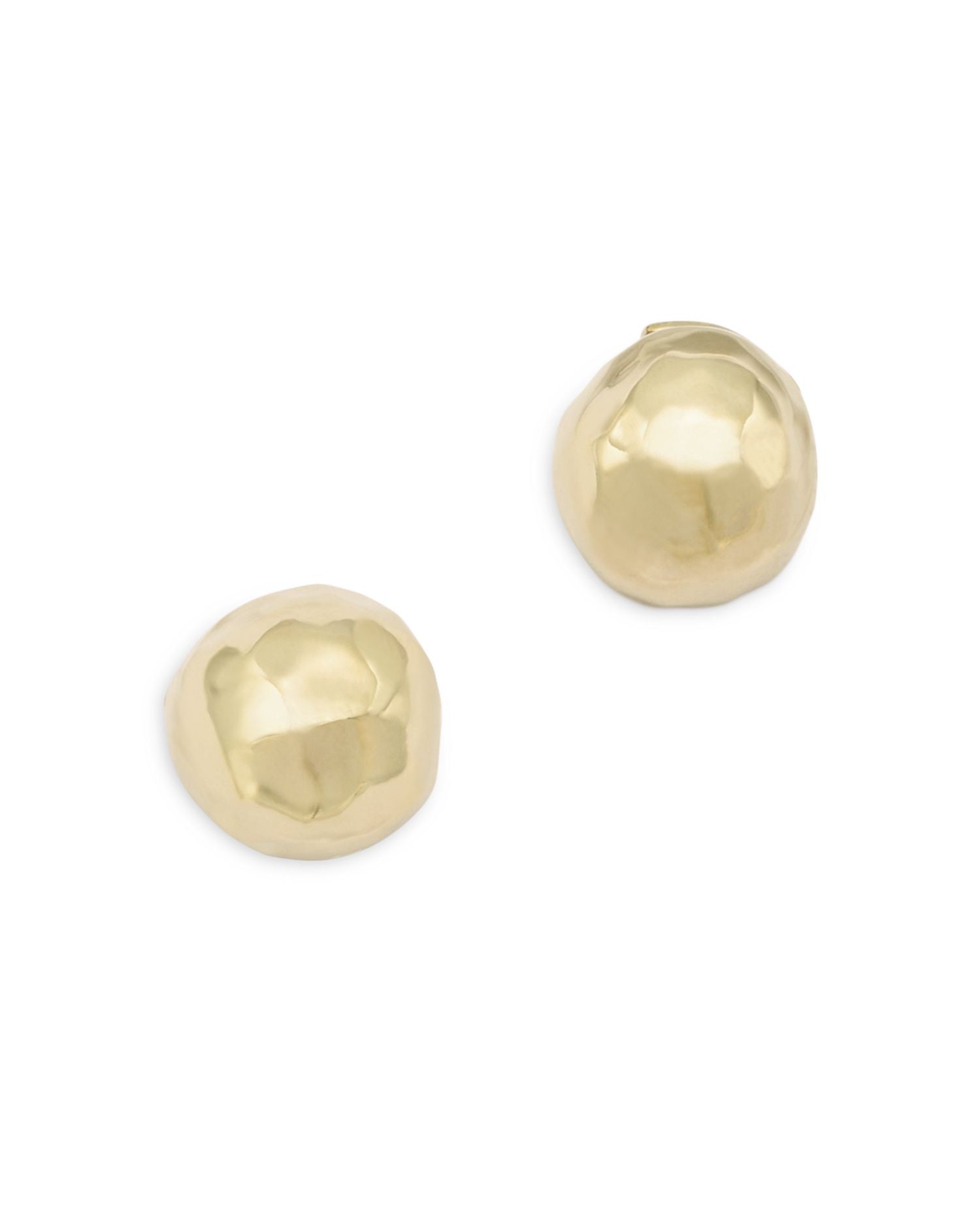 Glamazon® 18K Yellow Gold Small Hammered Ball Studs
