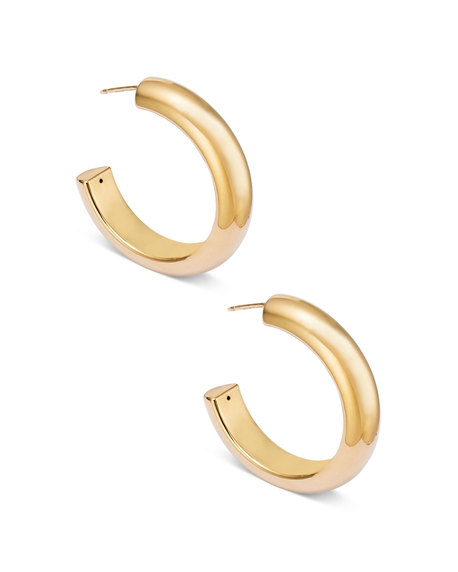 Polished Medium Hoop Earrings in 14K Yellow Gold