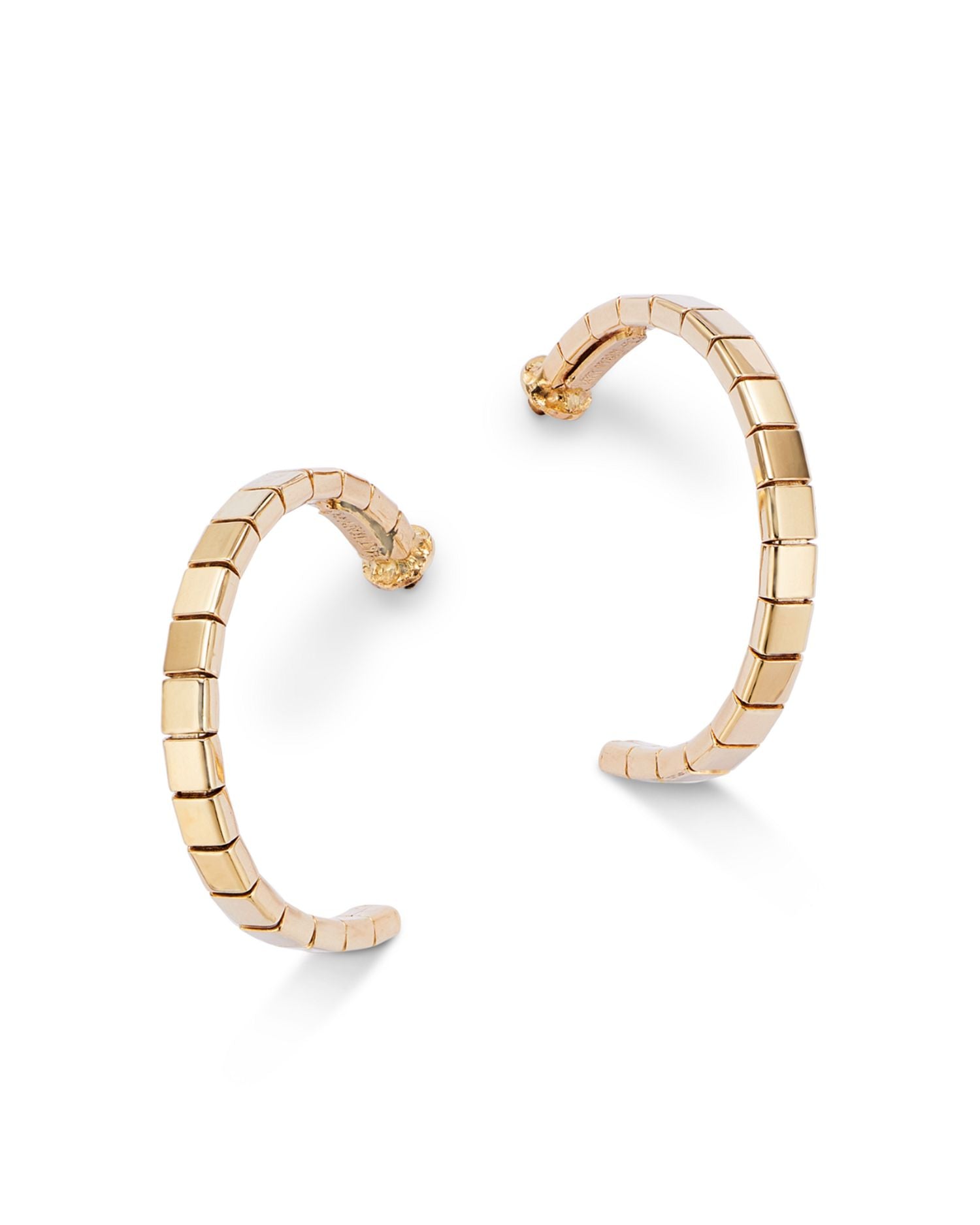 Segmented Small Hoop Earrings in 14K Yellow Gold - Exclusive, Italy Campaign