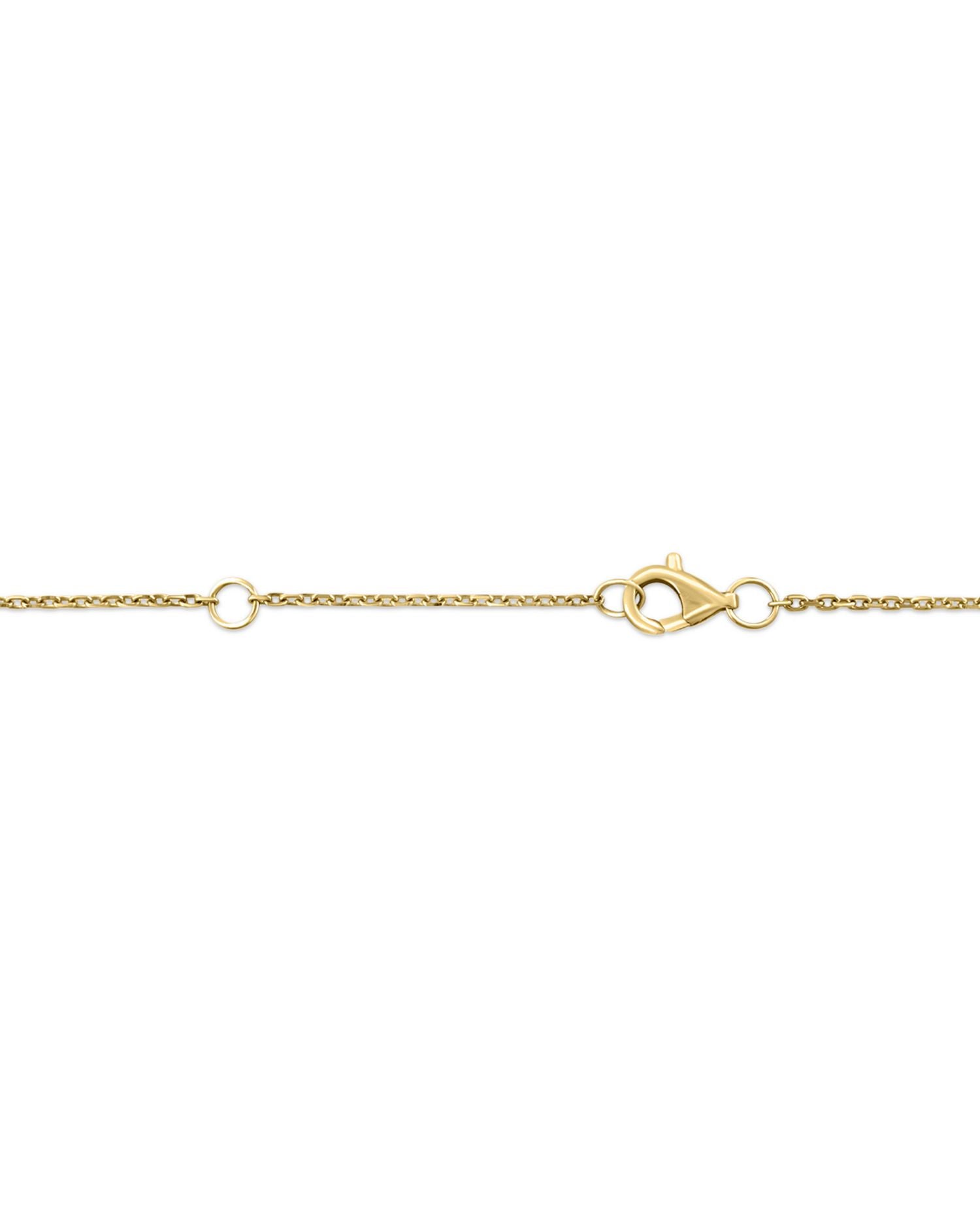 Rainbow Sapphire & Diamond Bezel Necklace in 14K Yellow Gold, 18'