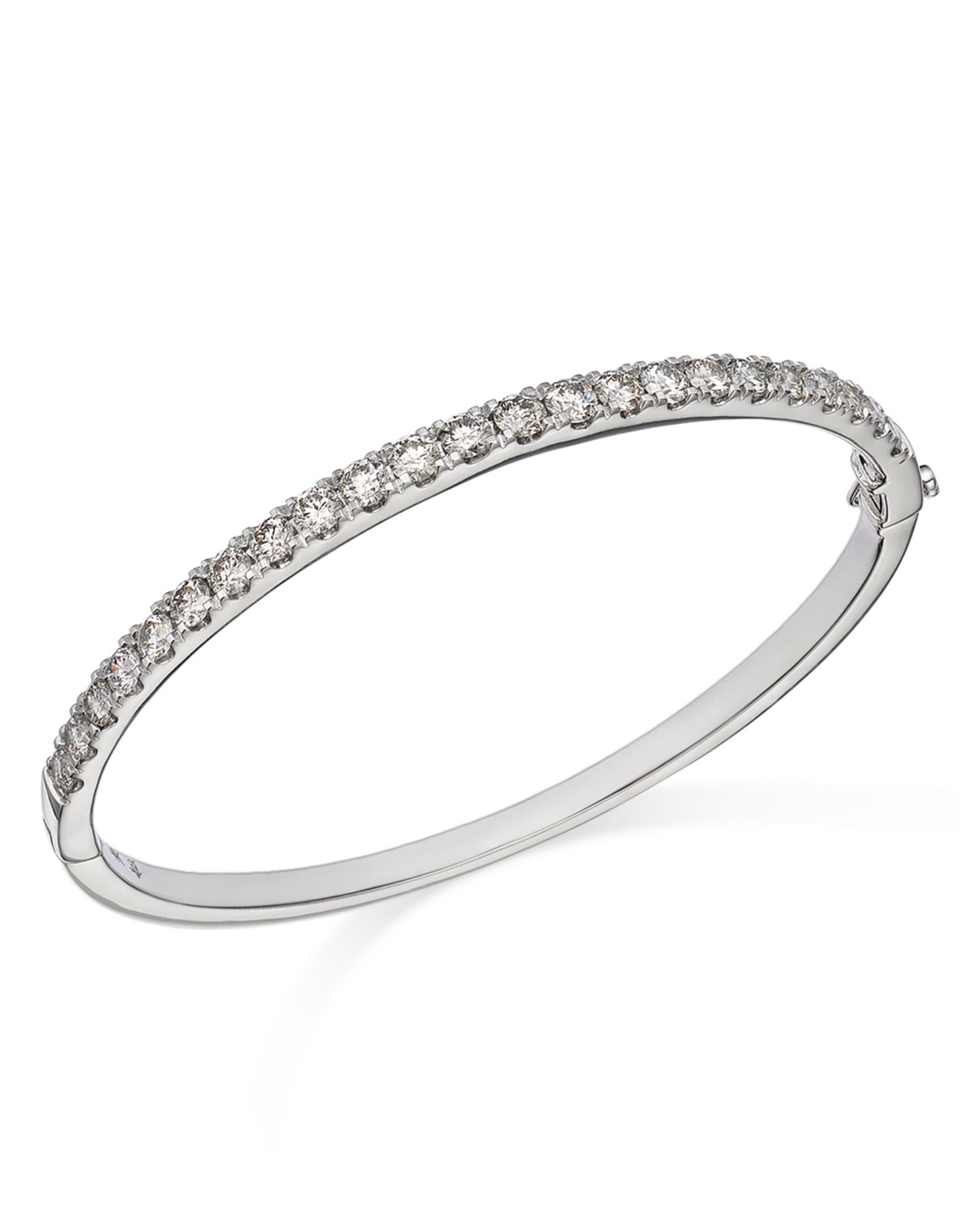 Diamond Bangle Bracelet in 14K White Gold, 3.25 ct. t.w.