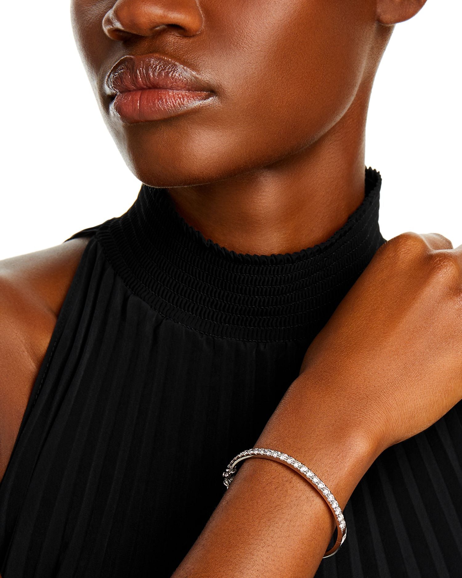 Diamond Bangle Bracelet in 14K White Gold, 3.25 ct. t.w.