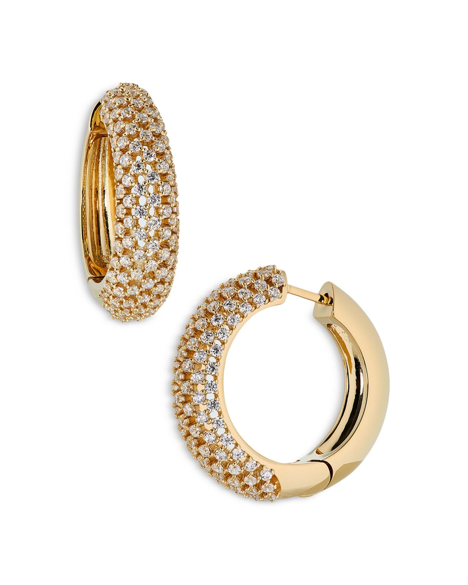 Cleo Pavé Hoop Earrings