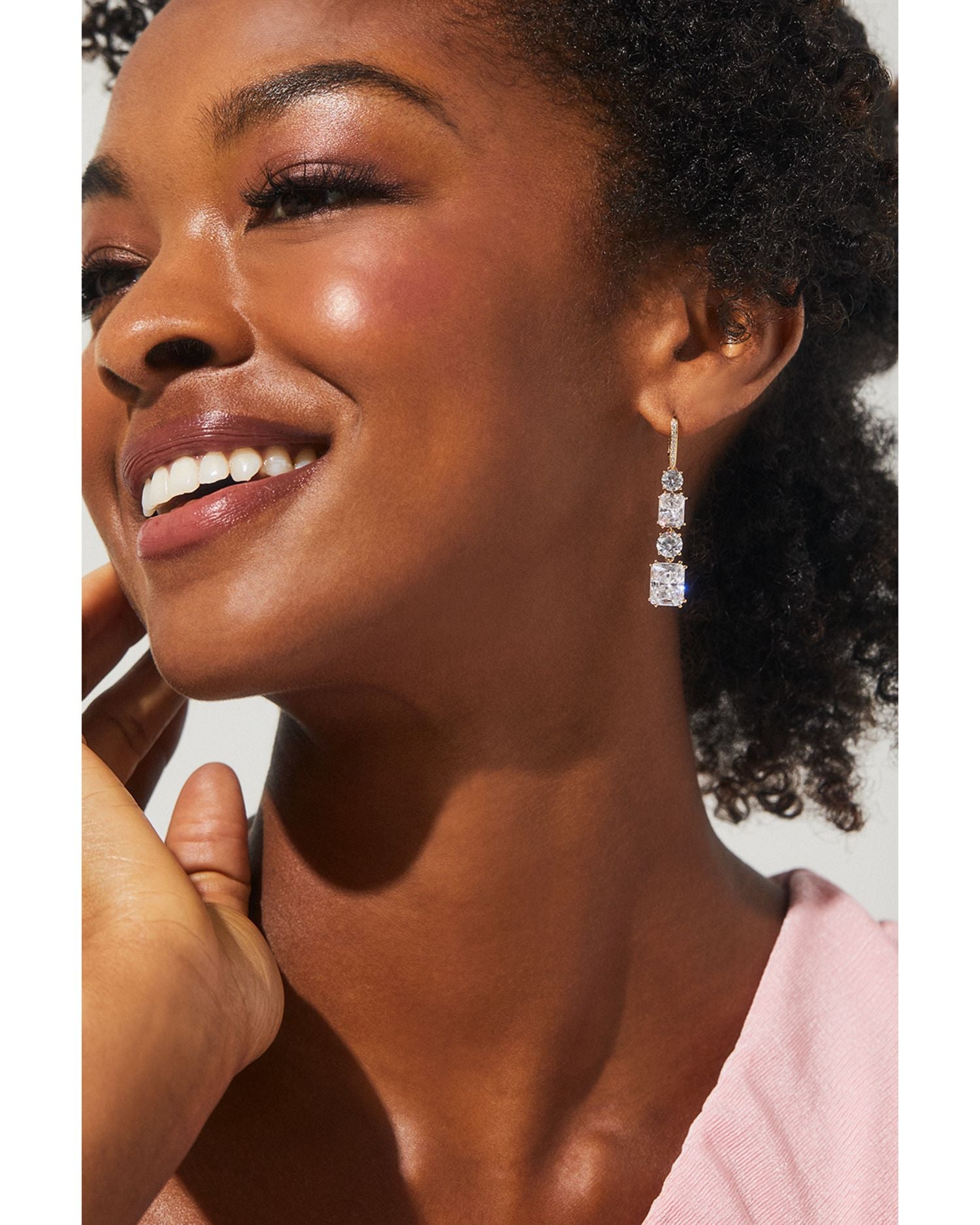A La Carte Graduated Multi Drop Earrings in Rhodium Plated or 18K Gold Plated