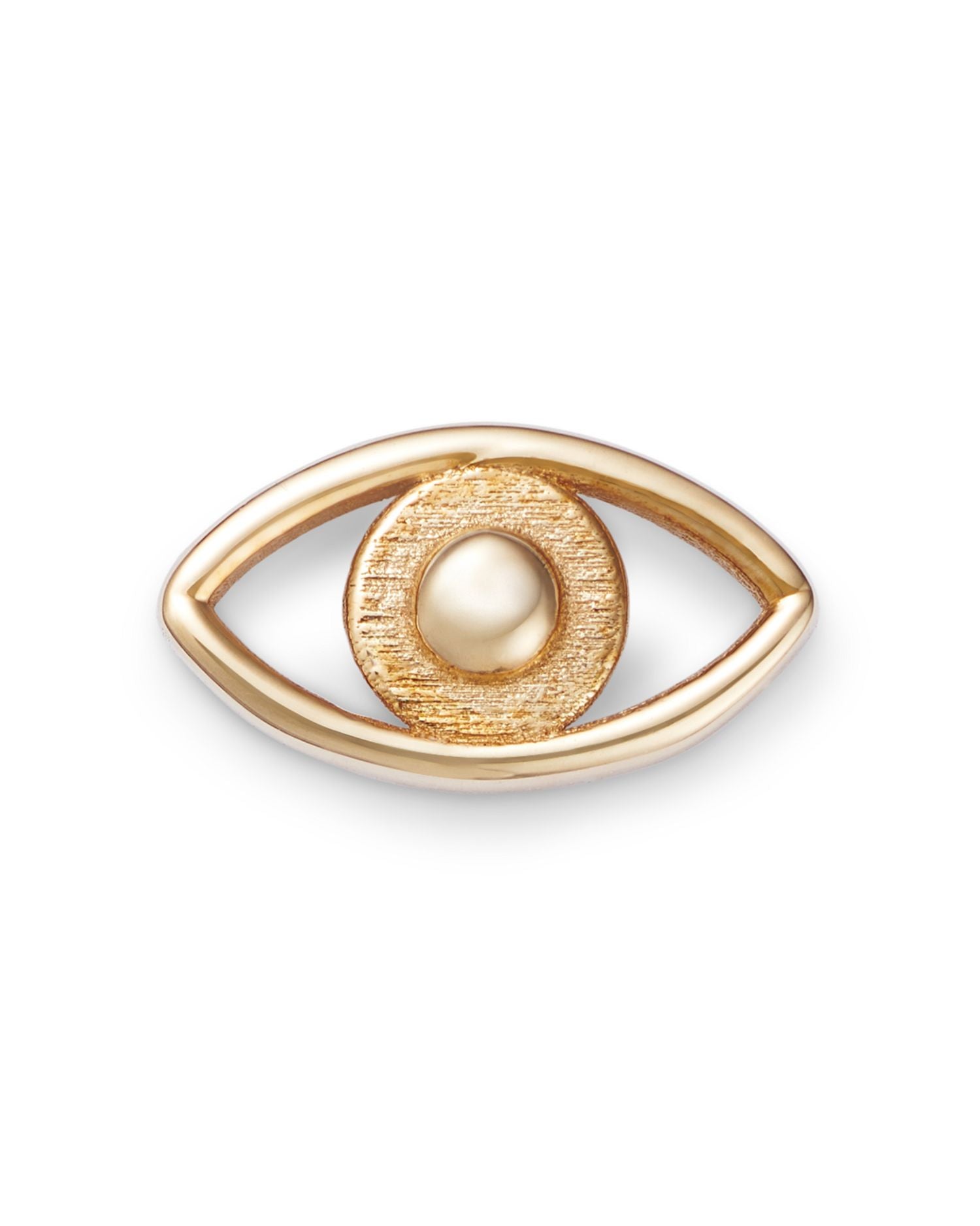 14K Yellow Gold Evil Eye Single Stud Earring