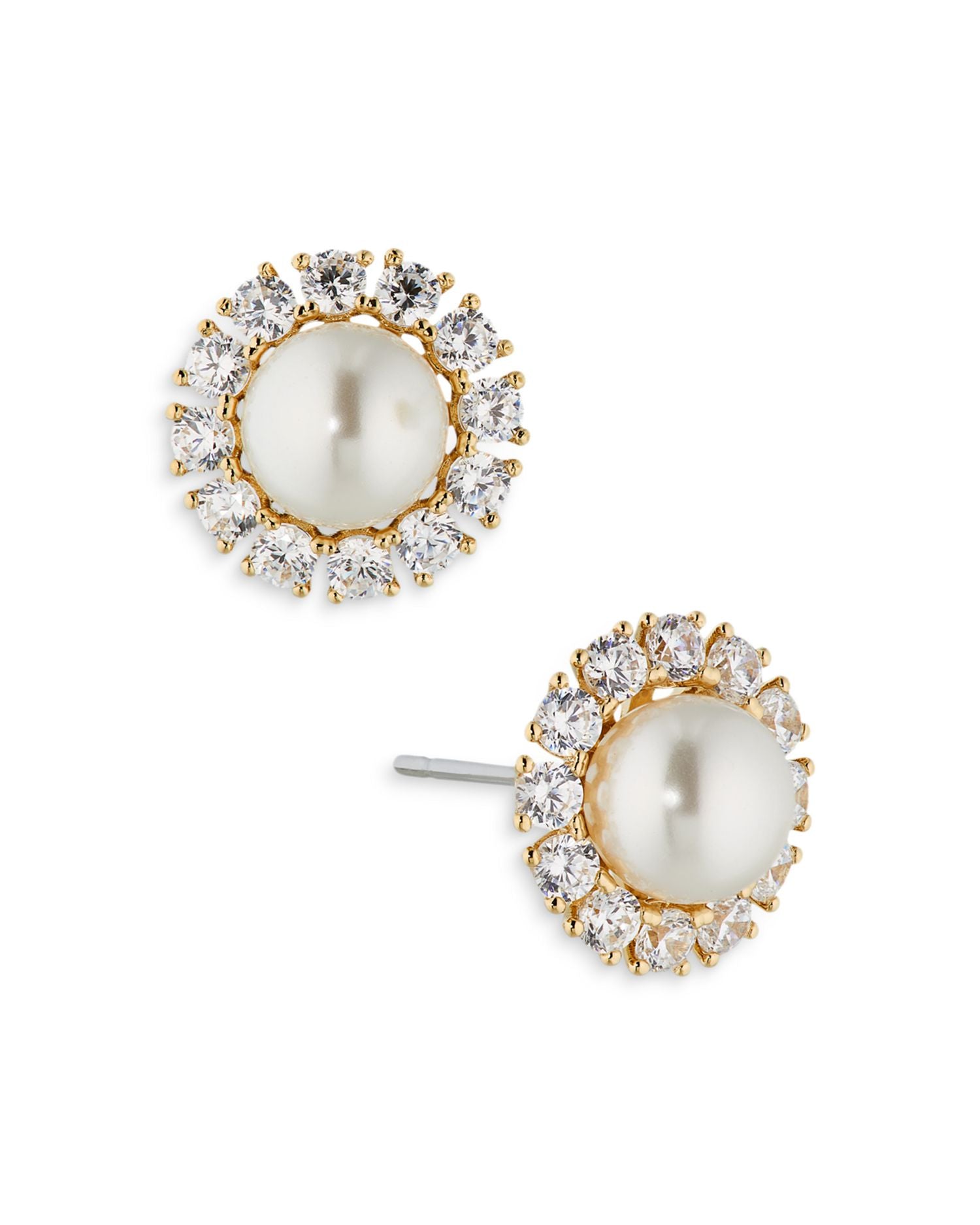 Chiara Imitation Pearl Halo Stud Earrings