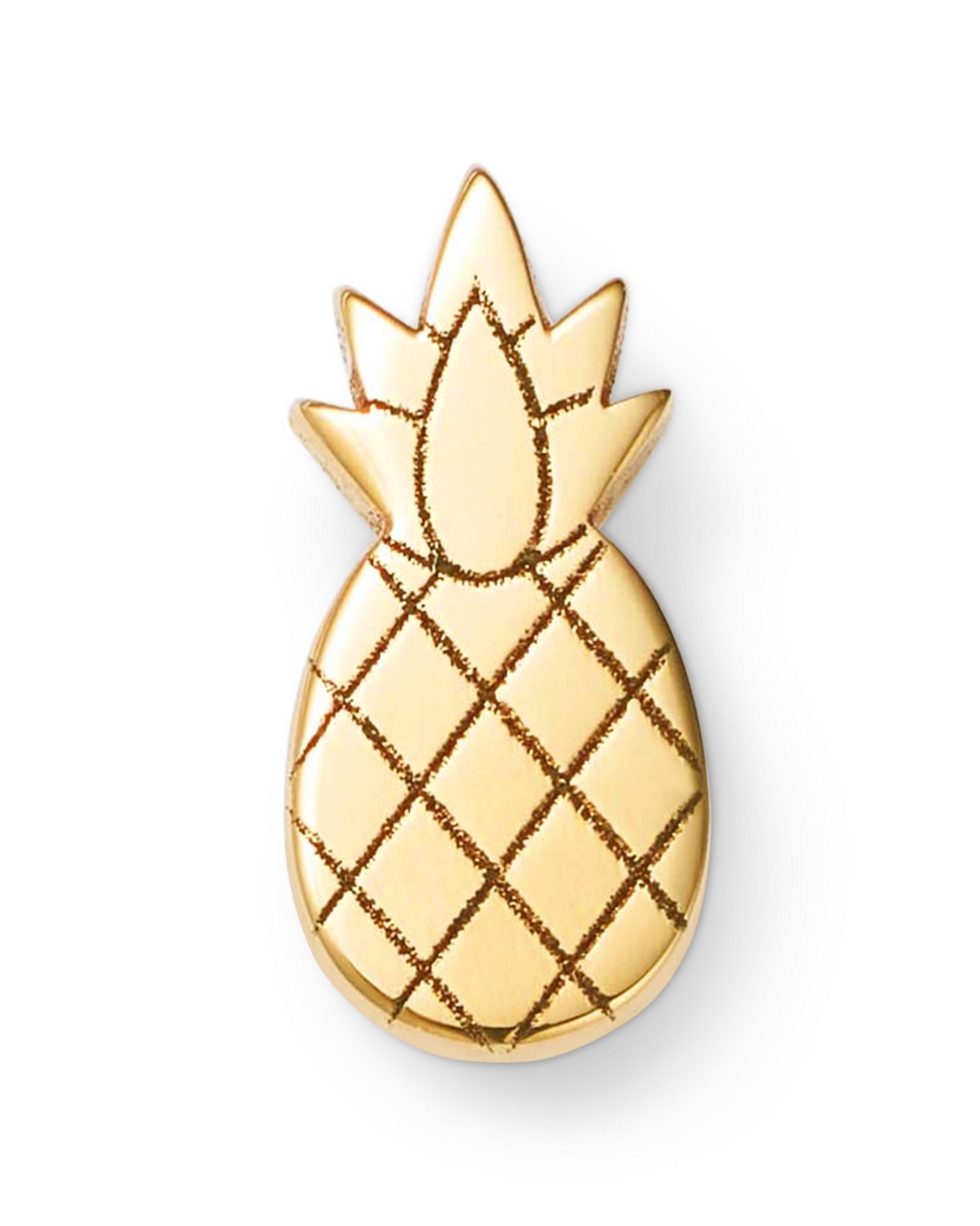 14K Yellow Gold Itty Bitty Symbols Pineapple Single Stud Earring