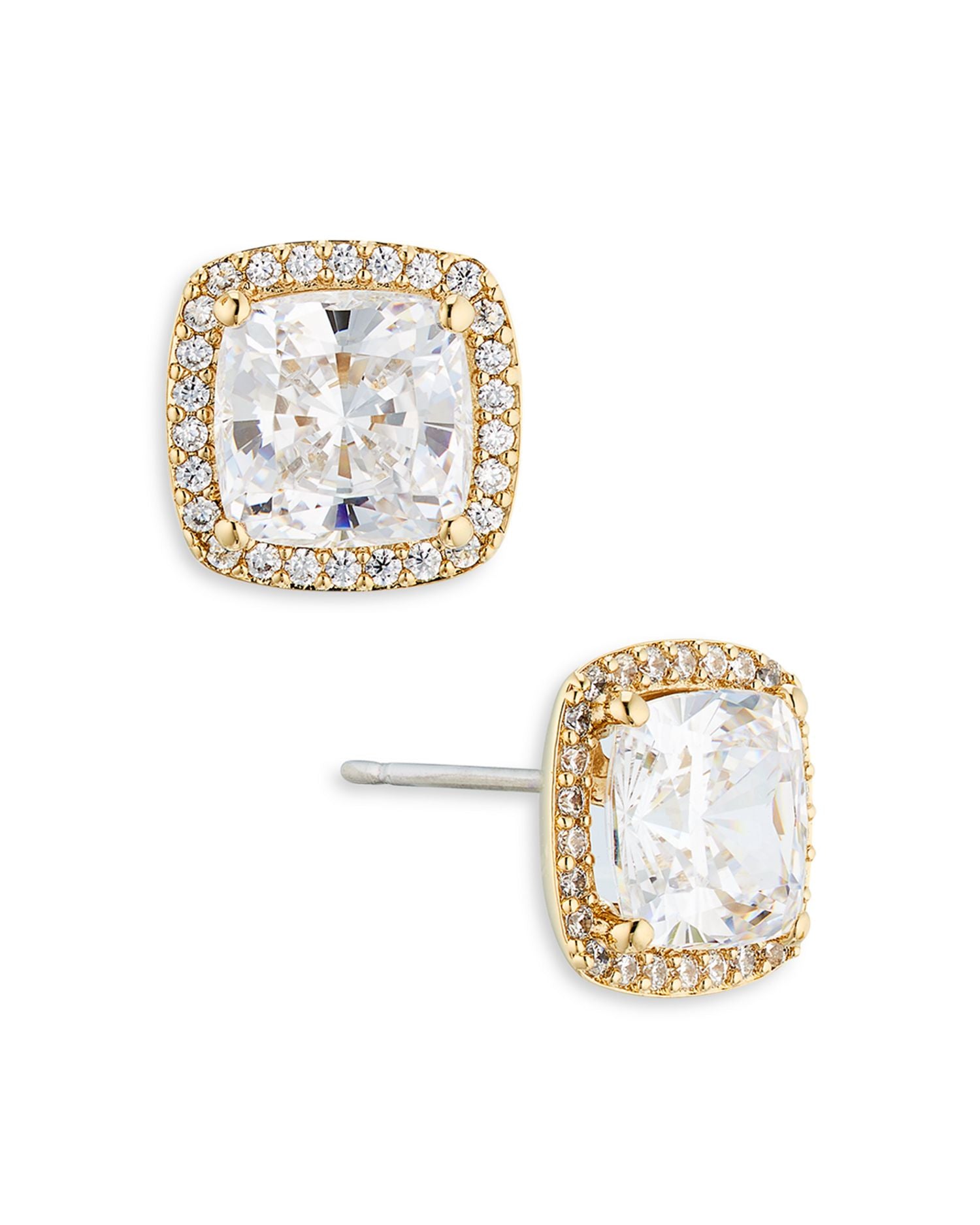Halo Square Stud Earrings