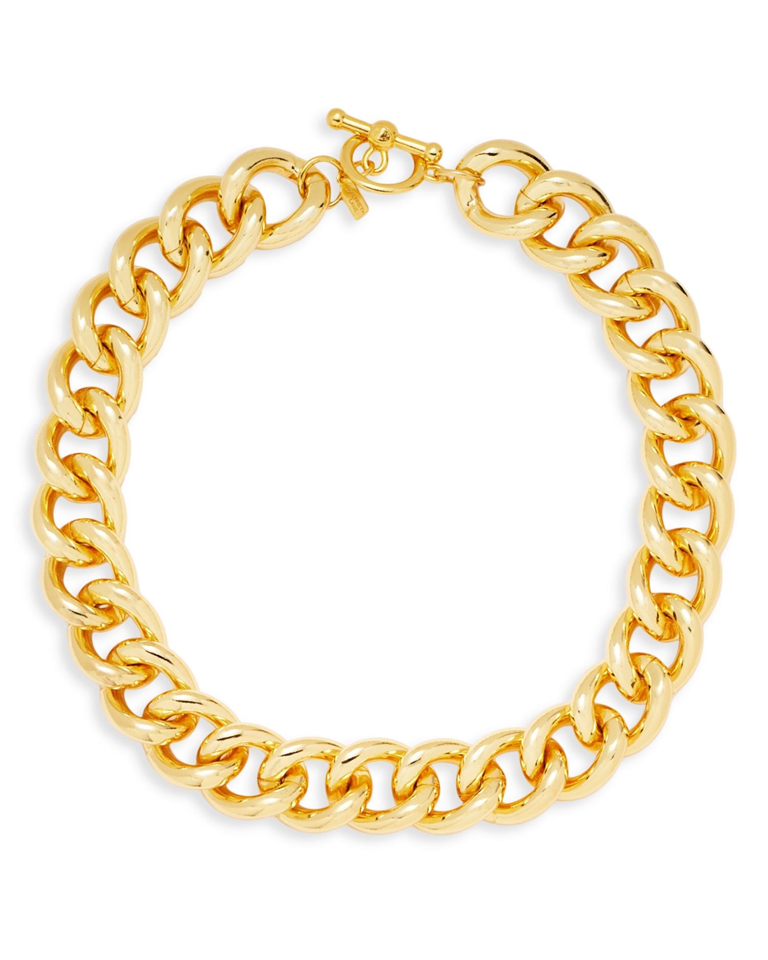 Chunky Chain Link Collar Necklace in 18K Gold Plated, 18.5'