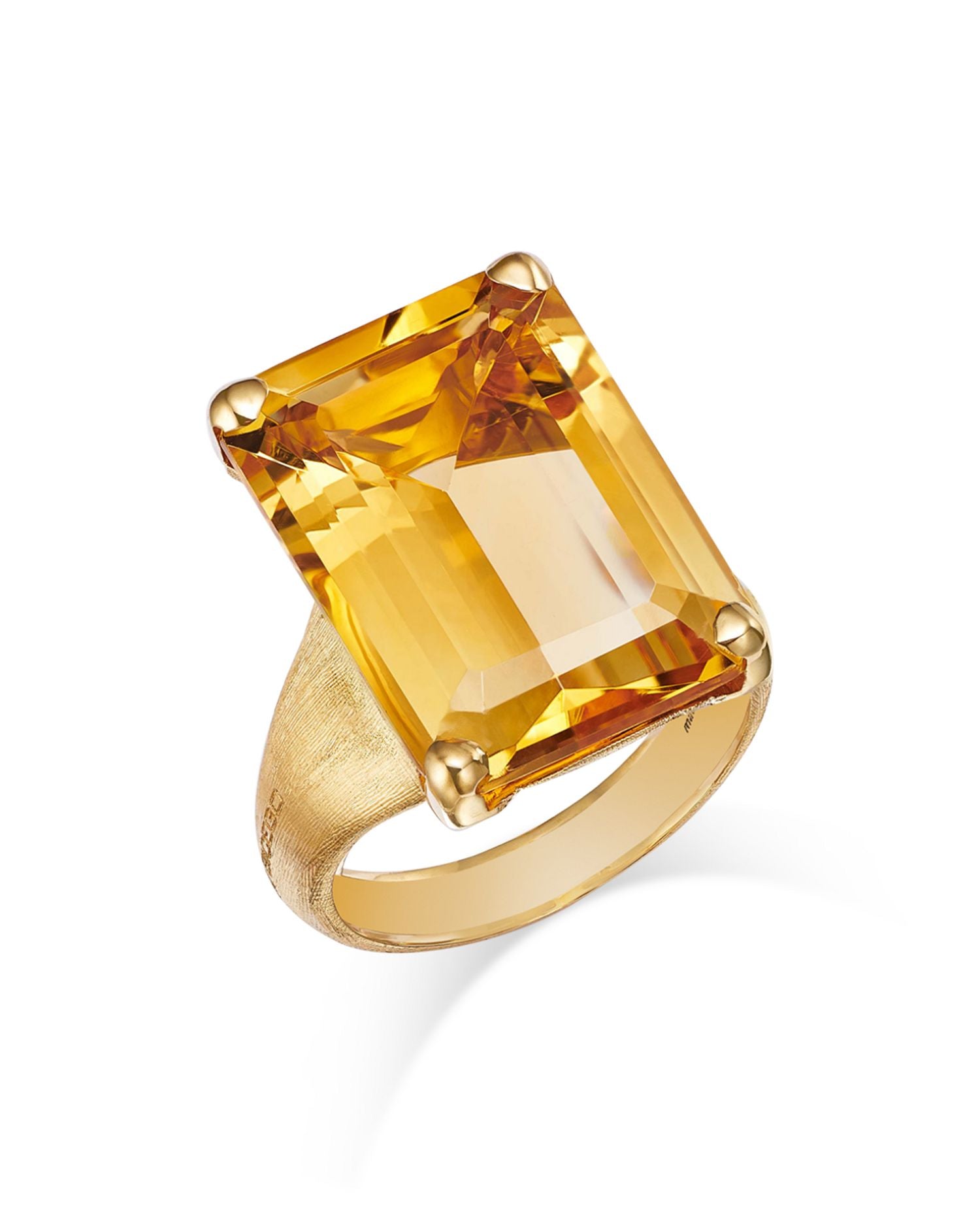 18K Yellow Gold Unico Citrine Statement Ring