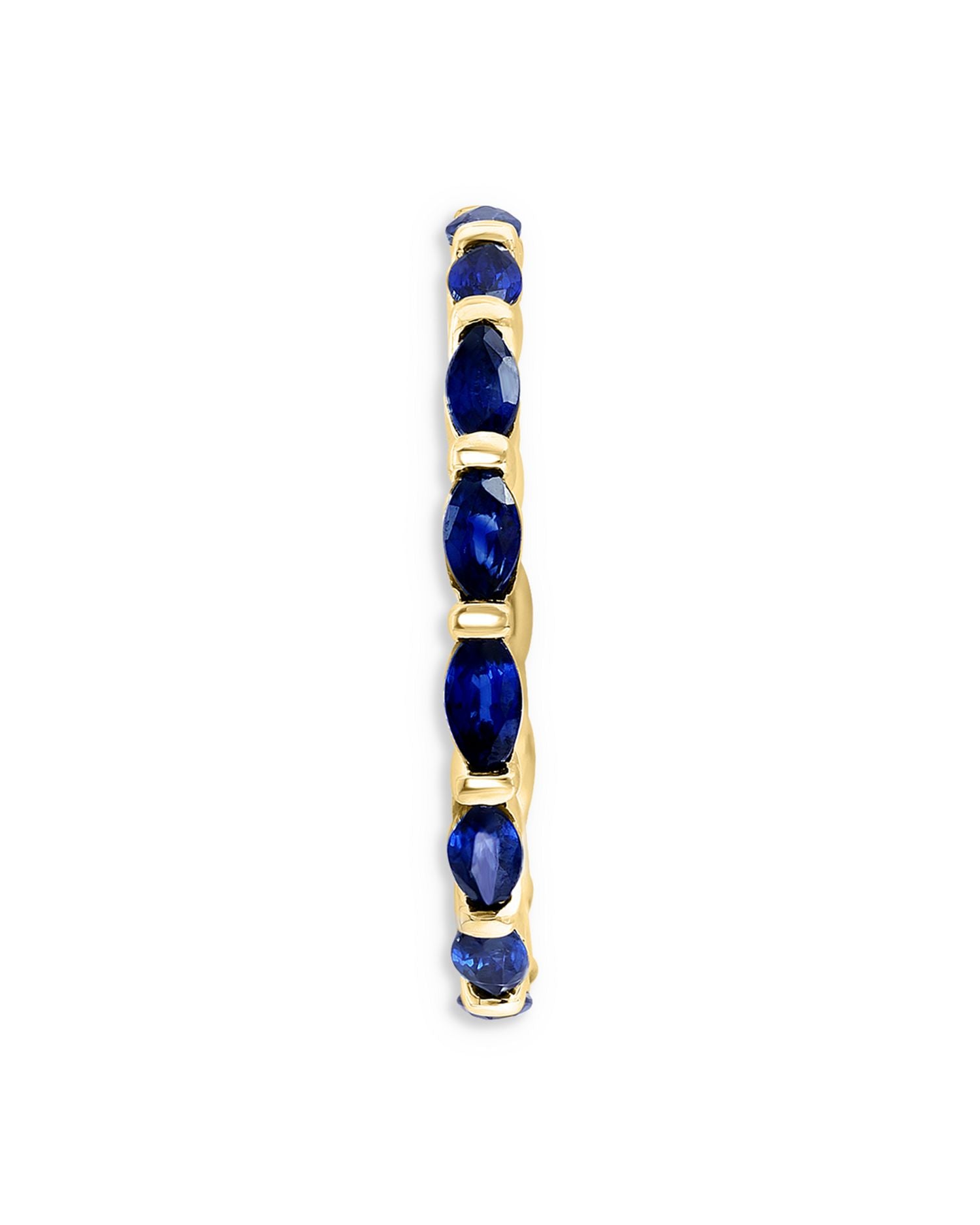 Blue Sapphire Eternity Band in 14K Yellow Gold