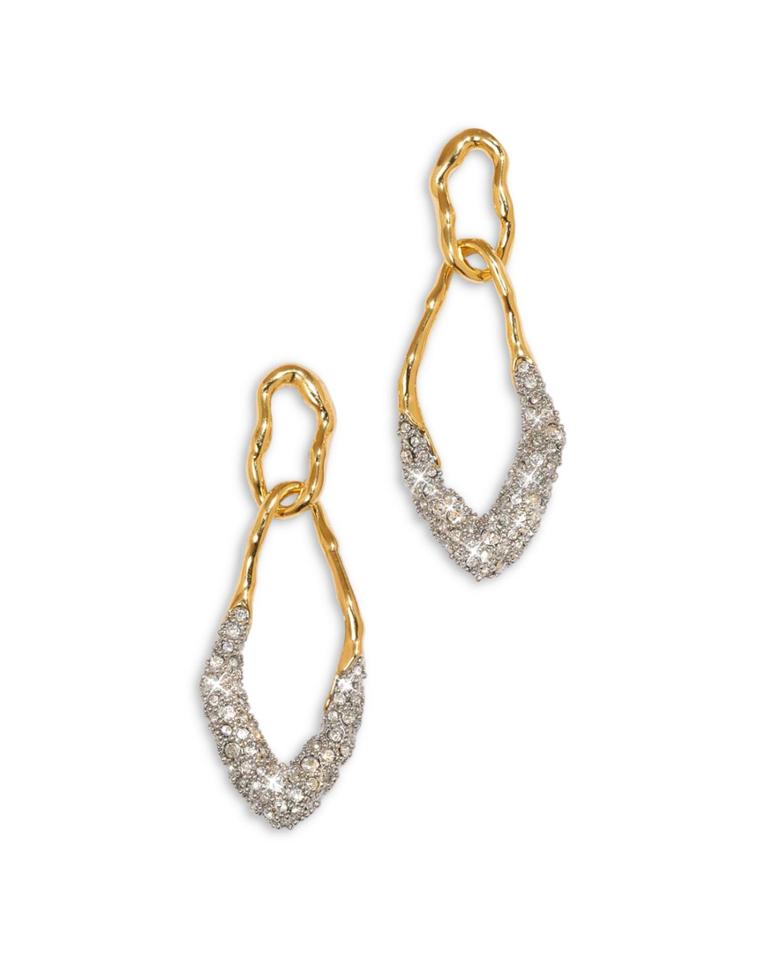 Solanales Double Link Earrings in 14K Gold Plated
