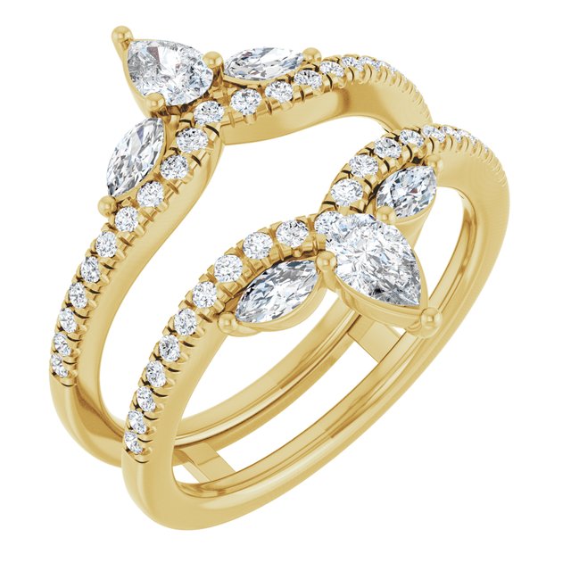 1Ct Lab-grown Diamond Ring in 14K Yellow Gold