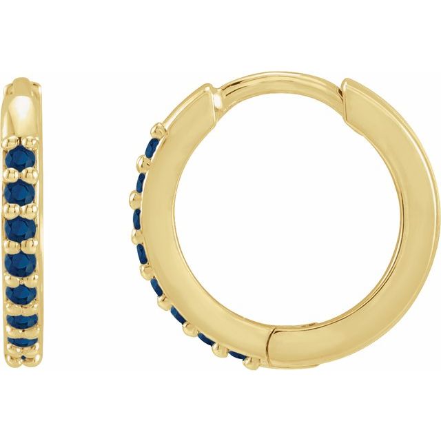 Lab-grown Diamond Hoop Earrings in 14K White Gold