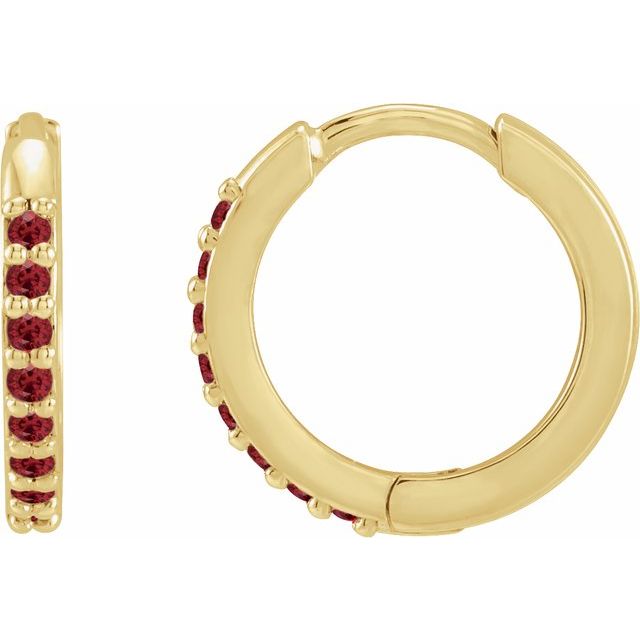 Lab-grown Diamond Hoop Earrings in 14K White Gold