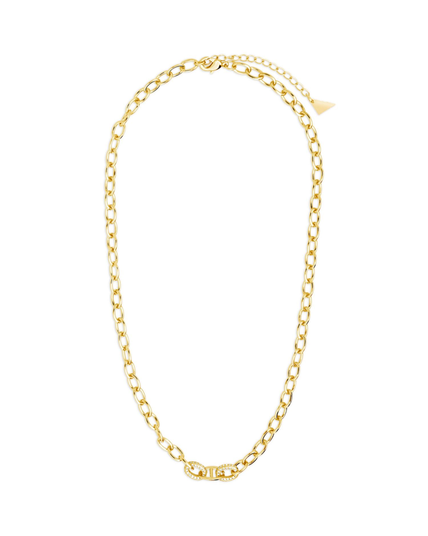 Reina Necklace in 14K Gold Plated or Rhodium Plated, 16'