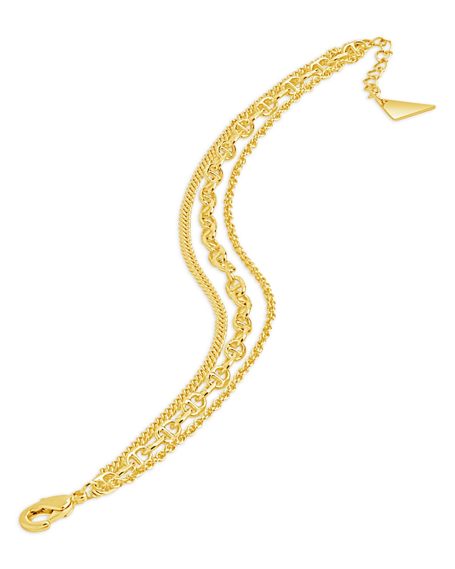 Nevaeh Bracelet in 14K Gold Plated or Rhodium Plated