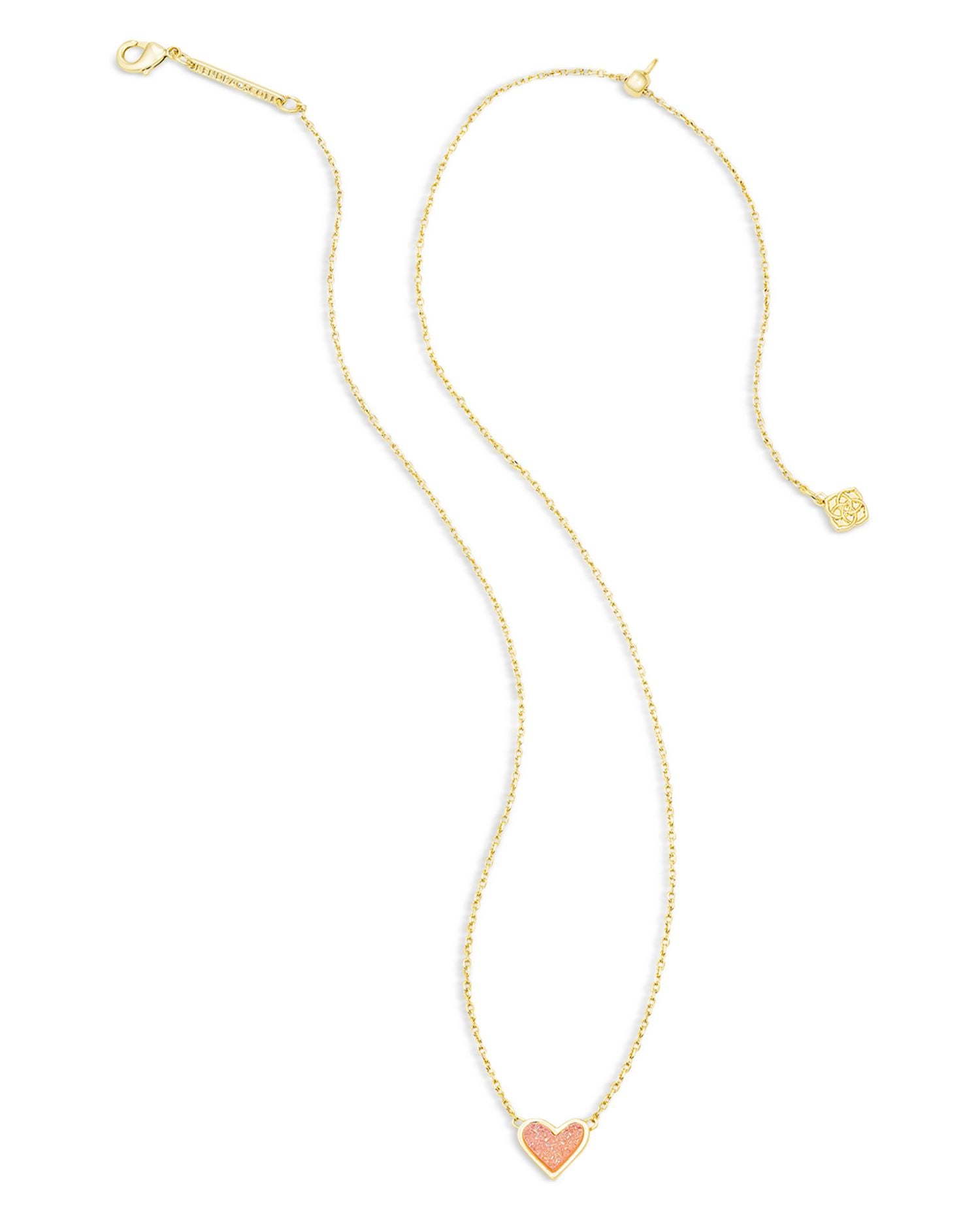 Drusy Ari Heart Pendant Necklace, 19'