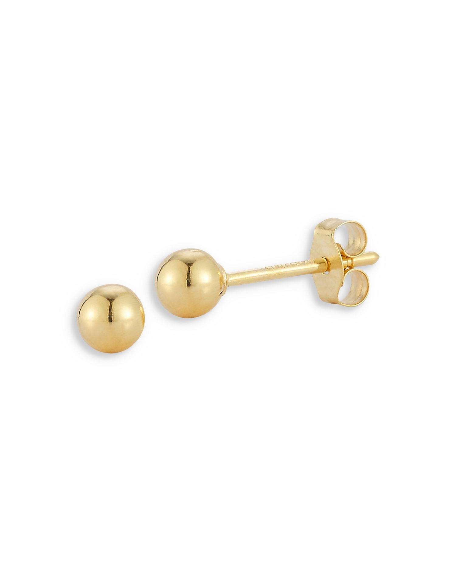 14K Yellow Gold Ball Stud Earrings