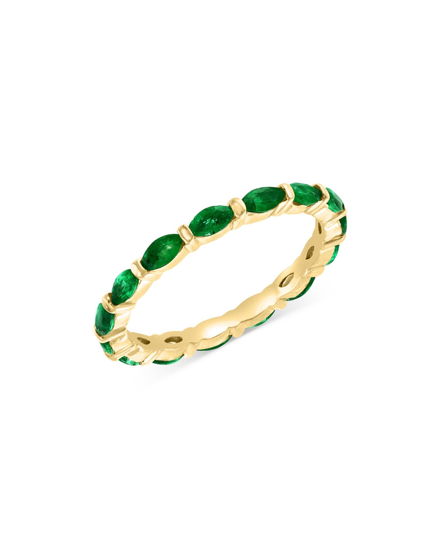 Emerald Eternity Band in 14K Yellow Gold