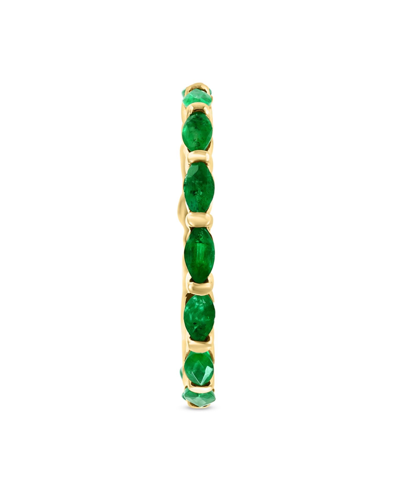 Emerald Eternity Band in 14K Yellow Gold