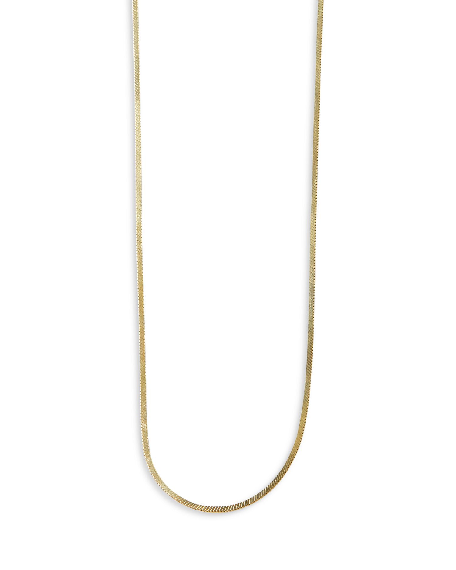 Smooth Box Chain Necklace in 18K Gold Plated Sterling Silver or Sterling Silver, 24'