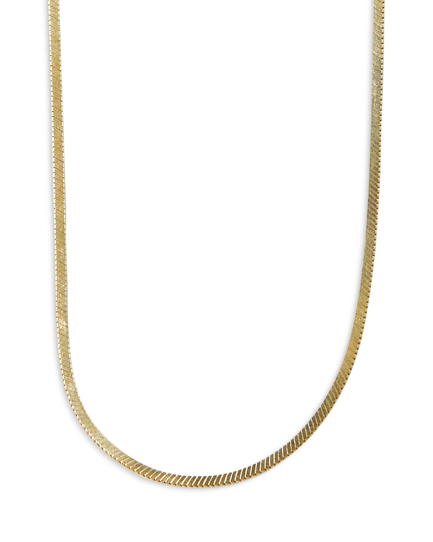 Smooth Box Chain Necklace in 18K Gold Plated Sterling Silver or Sterling Silver, 24'