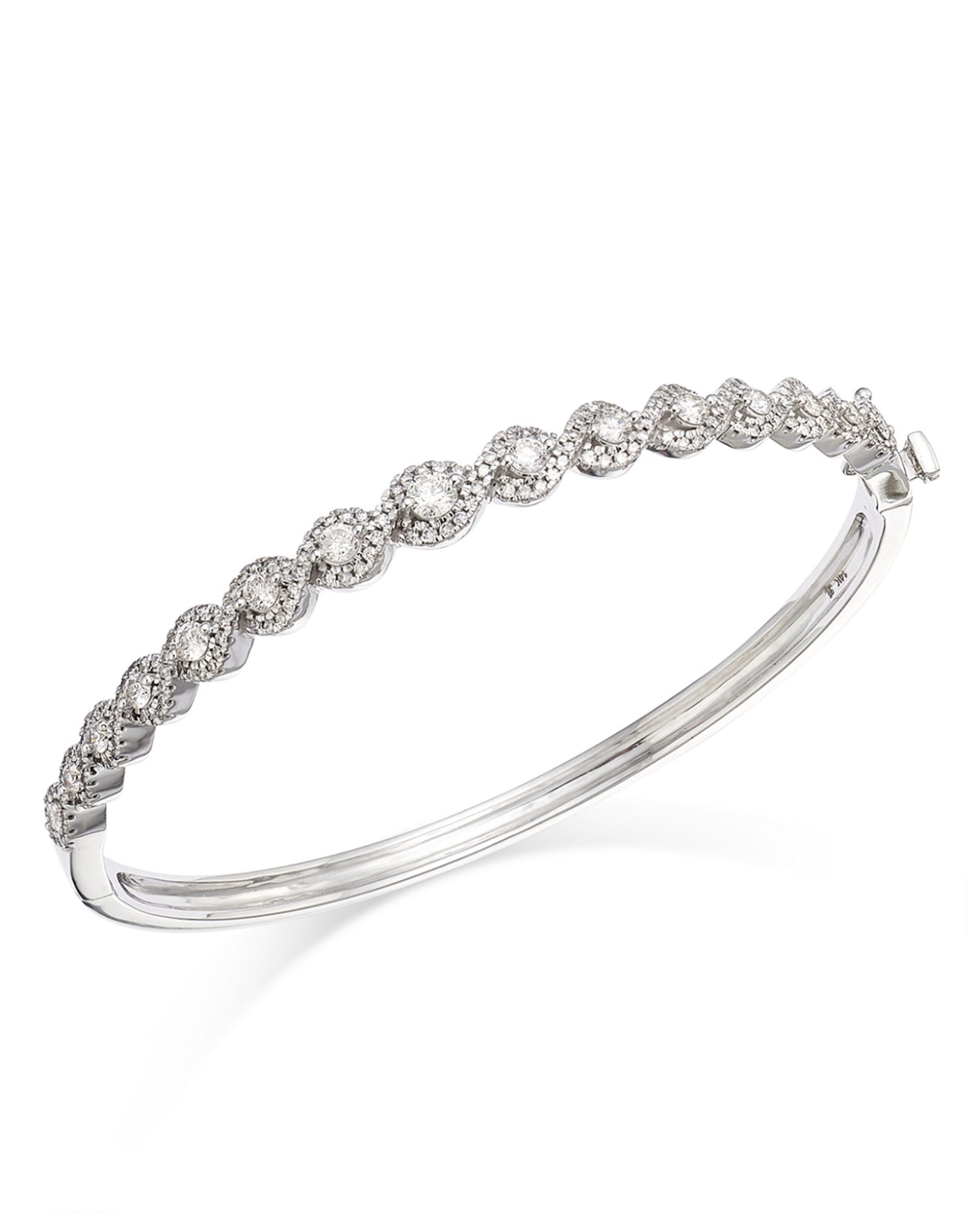 Diamond Halo Bracelet in 14K White Gold, 1.50 ct. t.w.