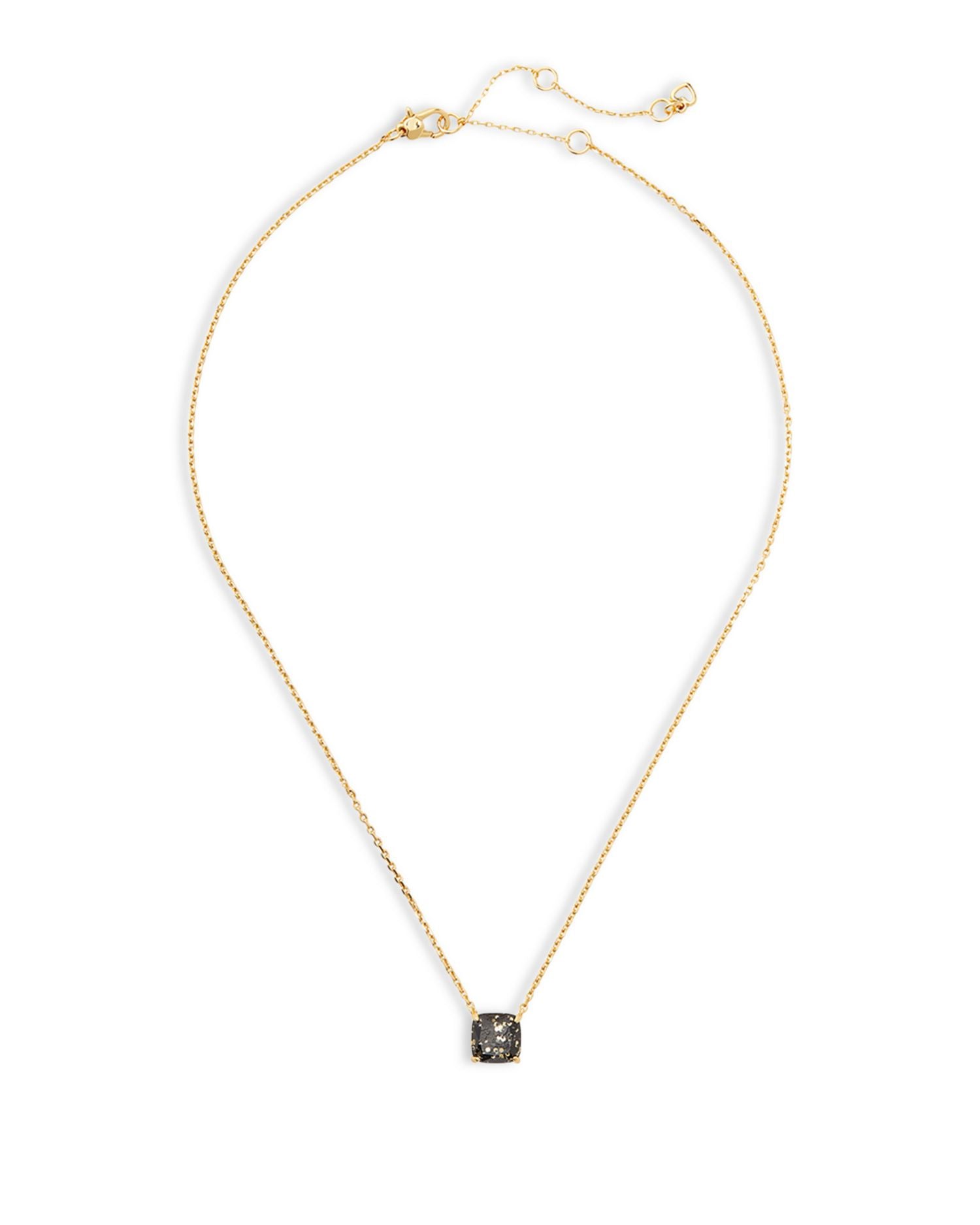 Multicolor Square Pendant Necklace, 17'