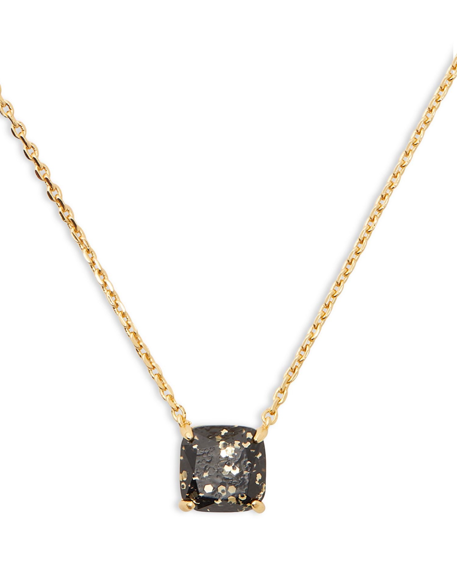 Multicolor Square Pendant Necklace, 17'