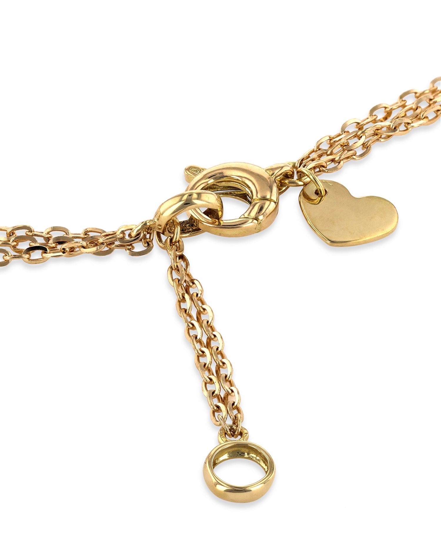 18K Yellow Gold Via Caneva Three Layer Horsebit Link Necklace, 20'