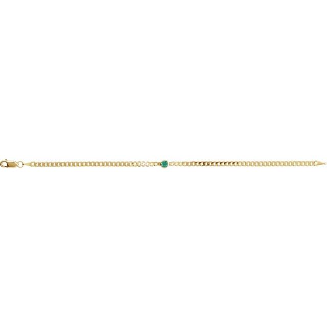 Emerald-Cut Lab-grown Diamond Bracelet in 14K Yellow Gold