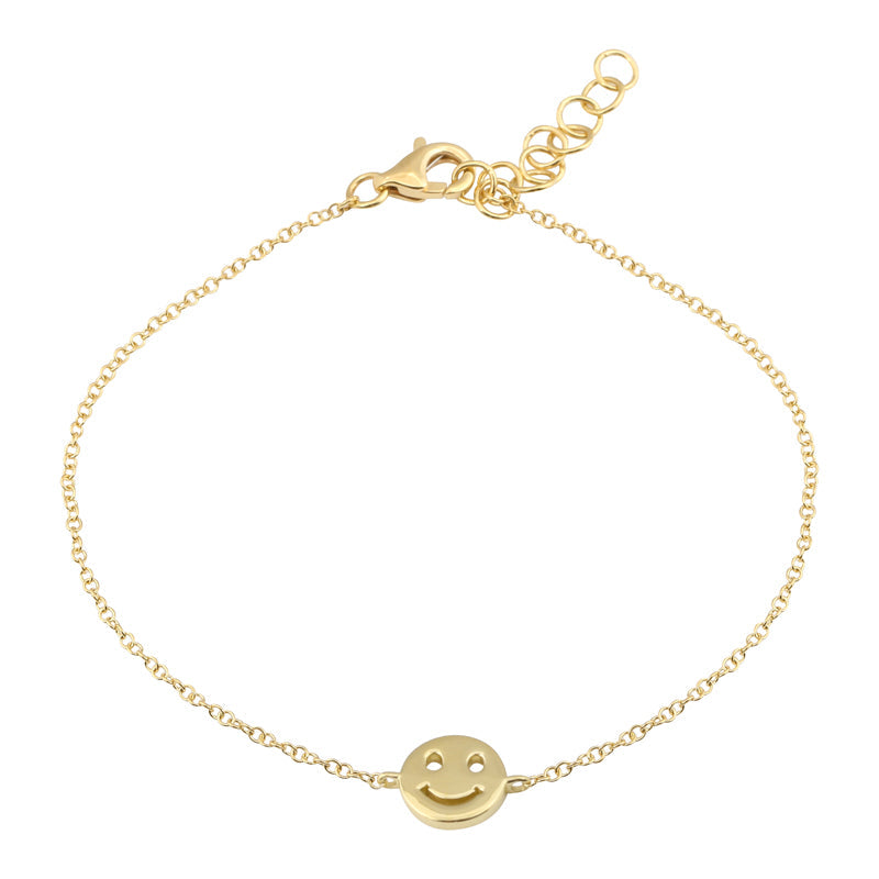 Gold Smiley Face Bracelet