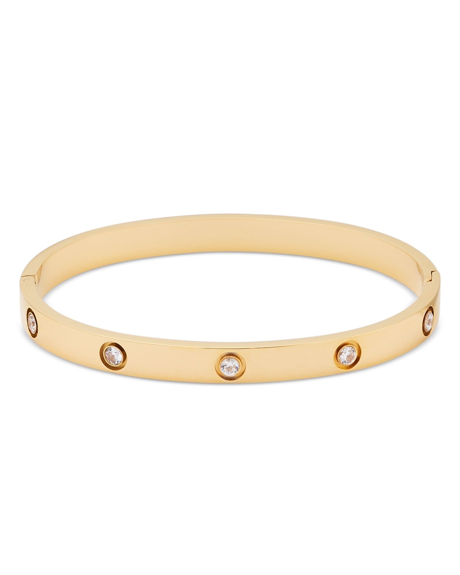 Crystal Bangle Bracelet in 16K Yellow Gold Plated - Exclusive