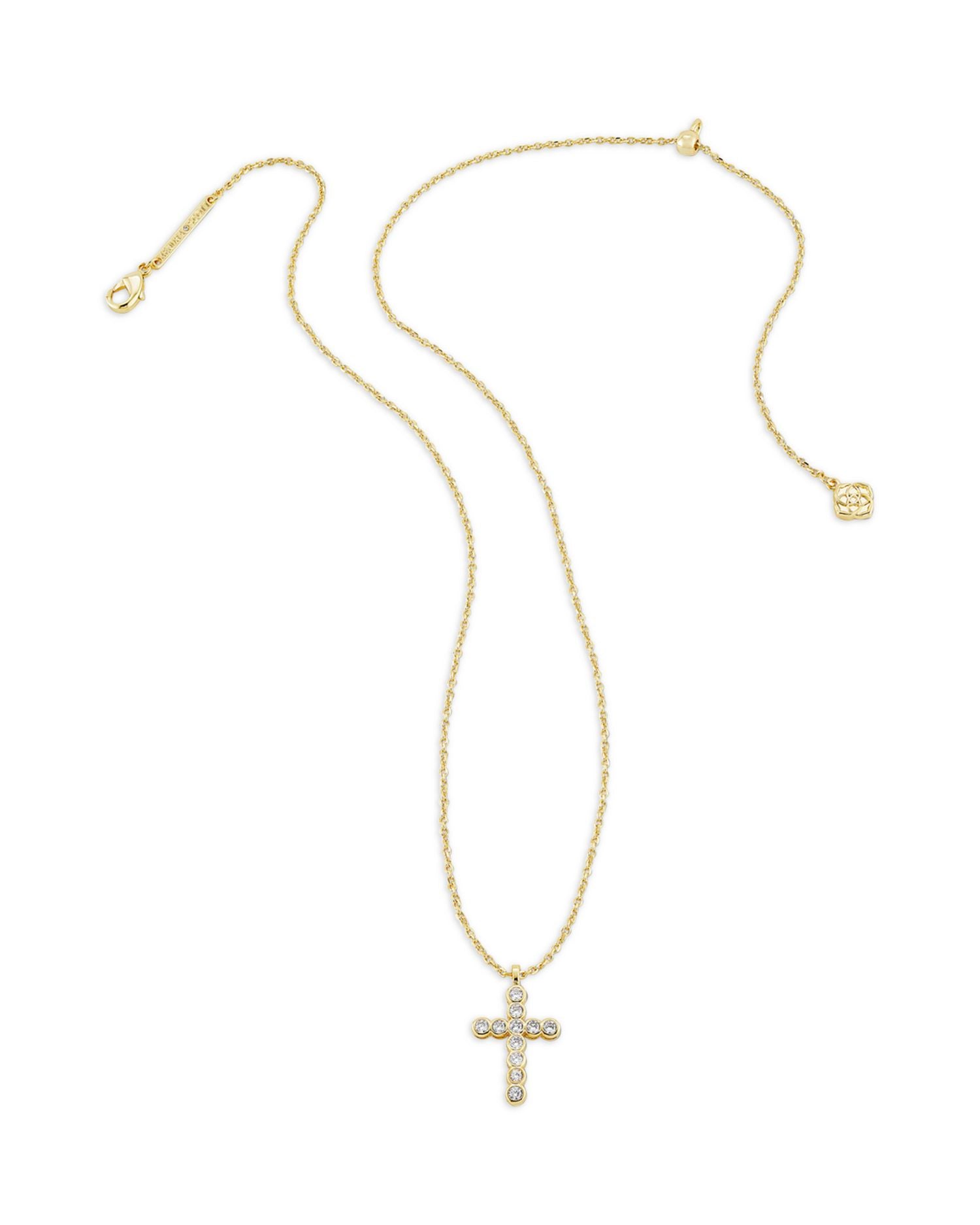 Crystal Cross Pendant Necklace, 19'