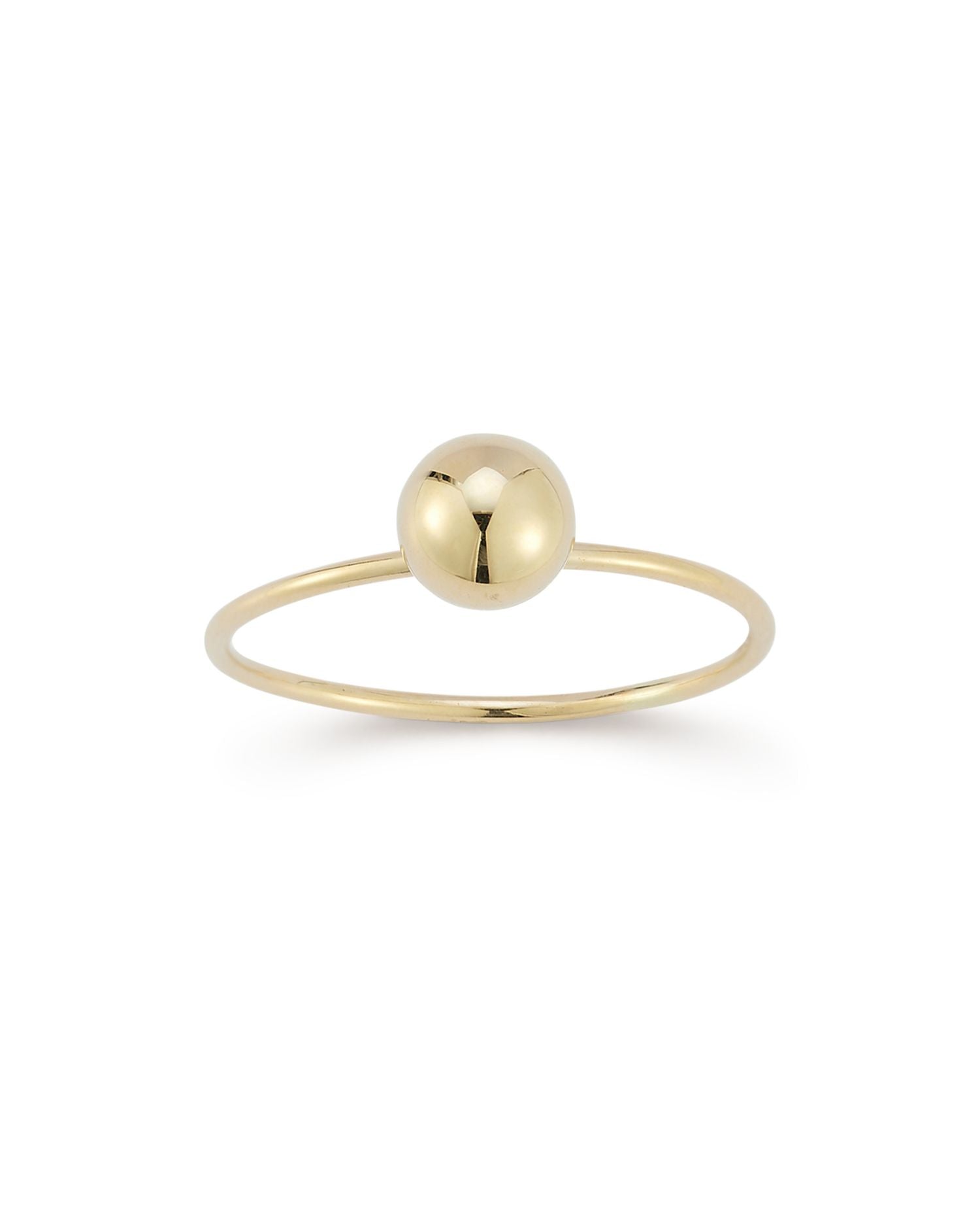 14K Yellow Gold Ball Ring