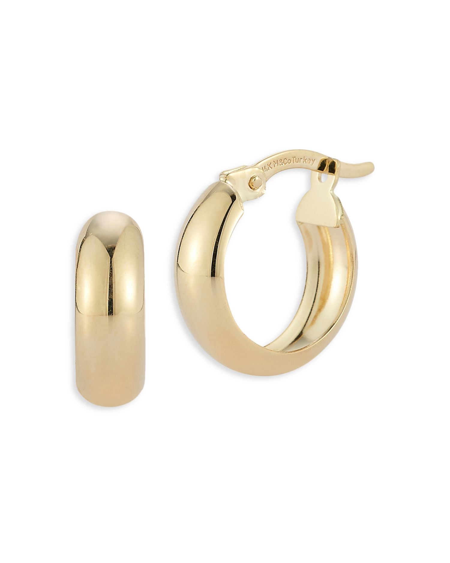 Bold Hoop Earrings in 14K Yellow Gold