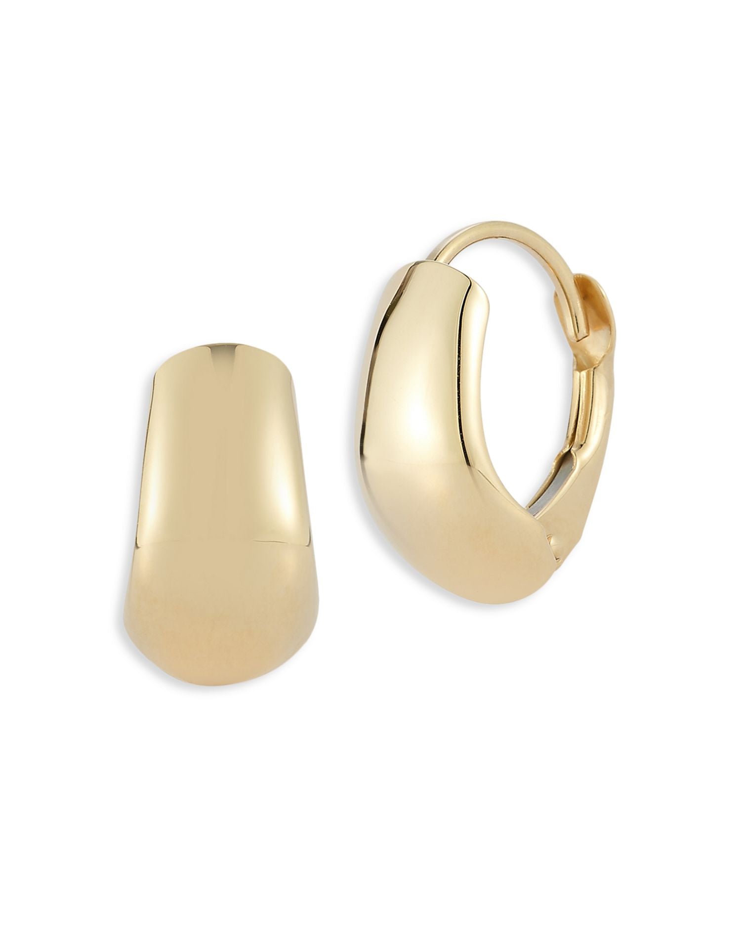 Bold Huggie Earrings in 14K Yellow Gold