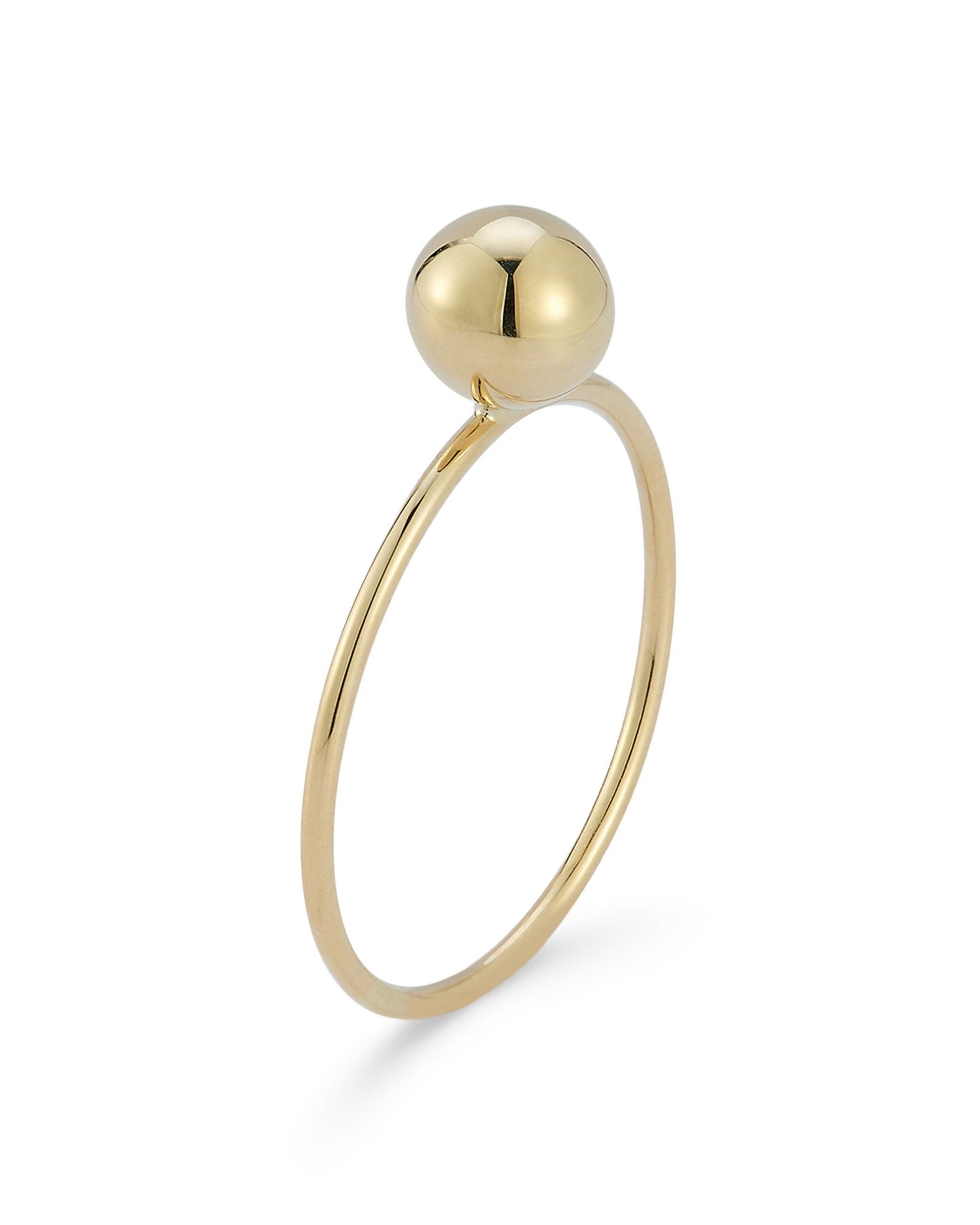 14K Yellow Gold Ball Ring