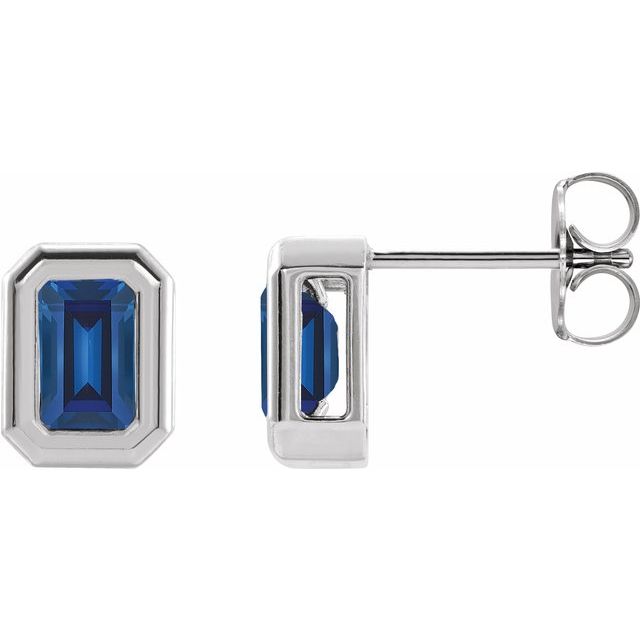 Lab-grown Diamond Solitaire Earrings in 14K Rose Gold