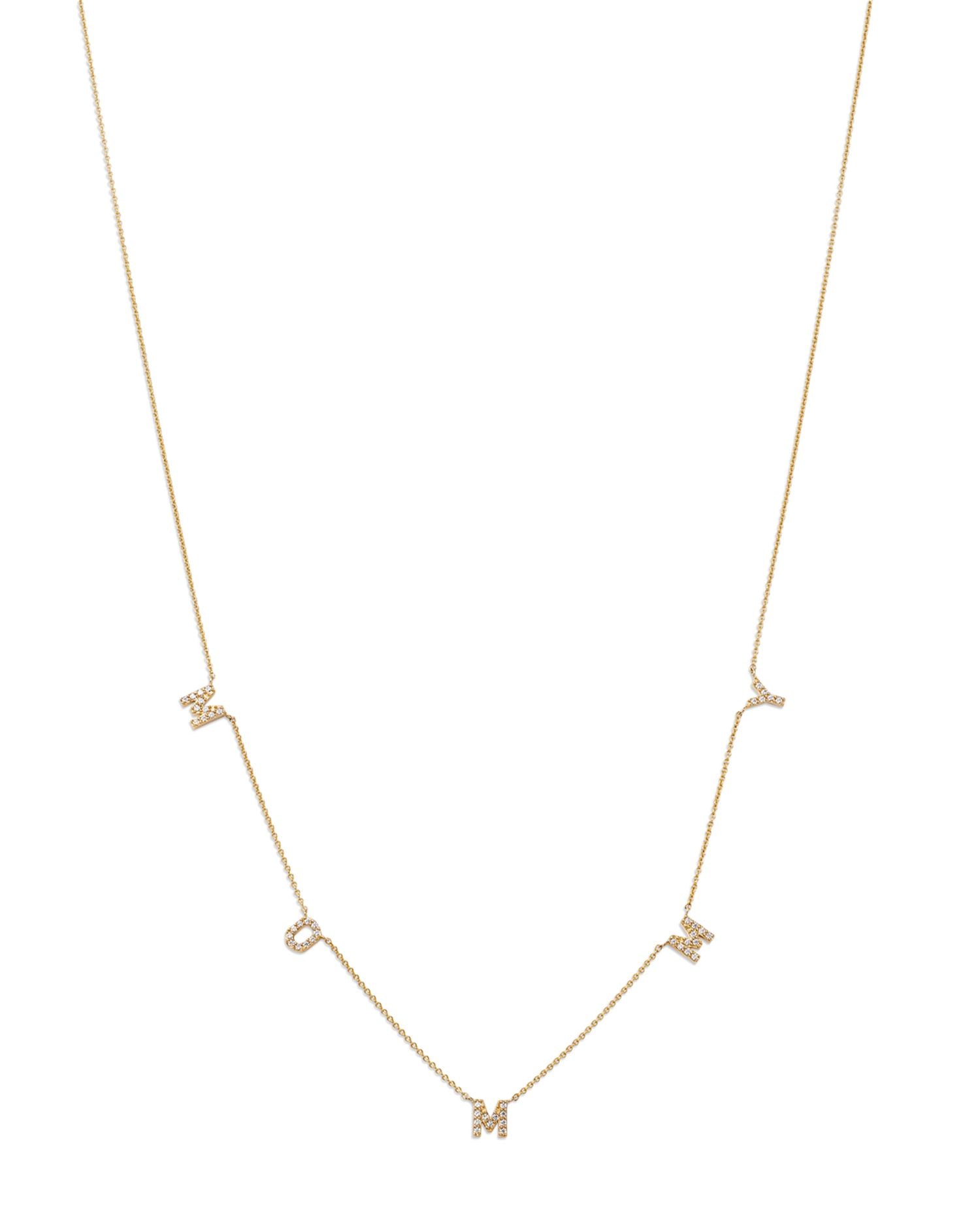 Diamond Mommy Necklace in 14K Yellow Gold, 0.15 ct. t.w.