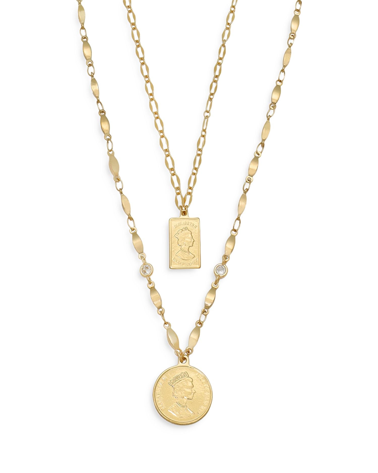 Medallions of Mine Layered Coin Necklace Set, 12'-16'