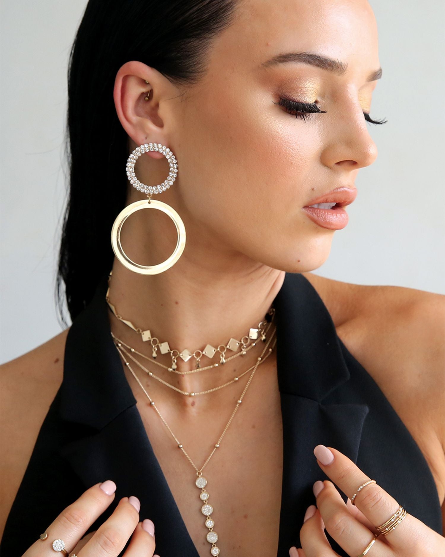 Bali Dreams Crystal Lariat Necklace, 15" + 5" extender