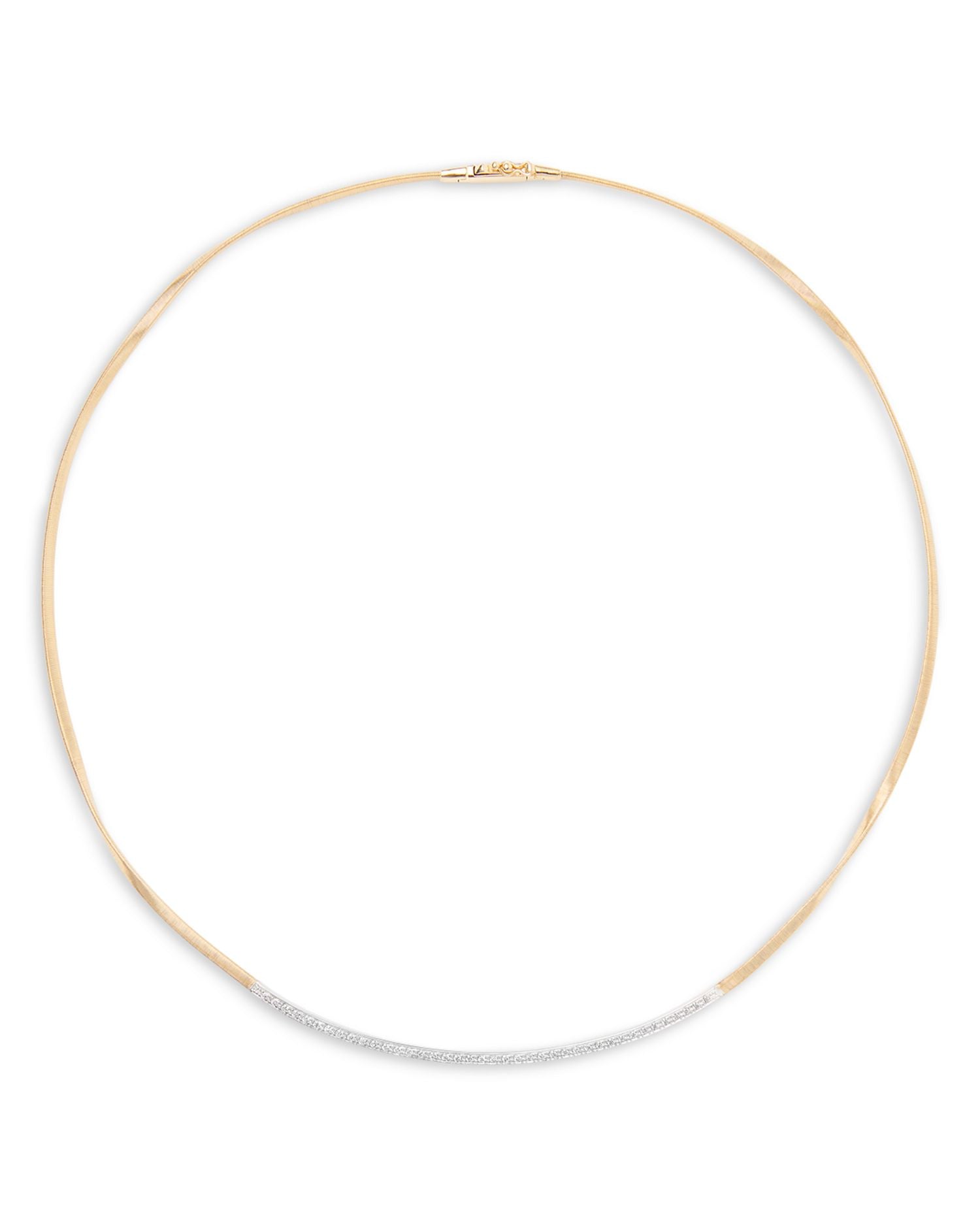 18K Gold & 18K White Gold Marrakech Diamond Collar Necklace, 16.5'