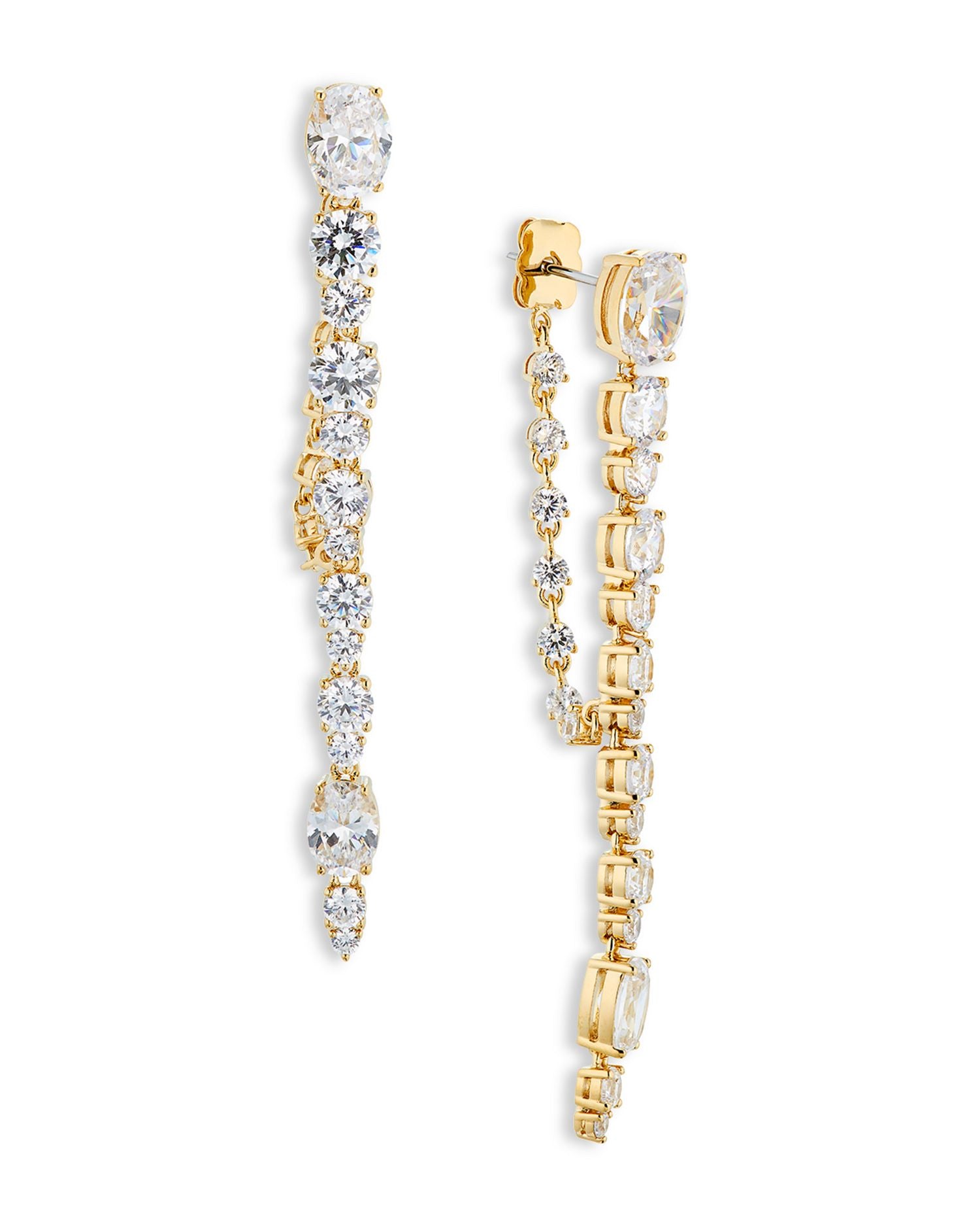 Crystal Linked Linear Earrings
